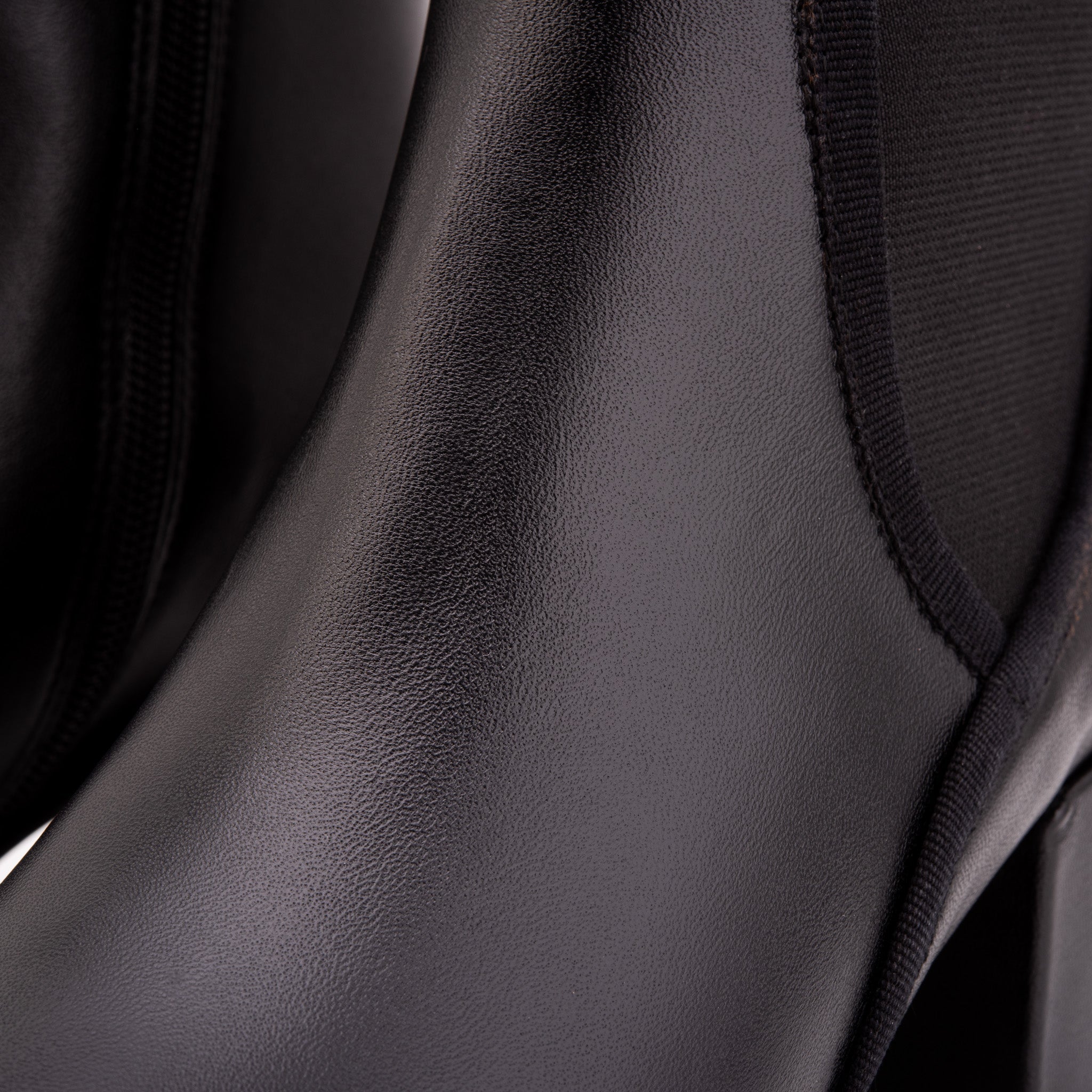 The Kensington Black Leather Block Heel Women’s Mid-Calf Boot (SIYAH)