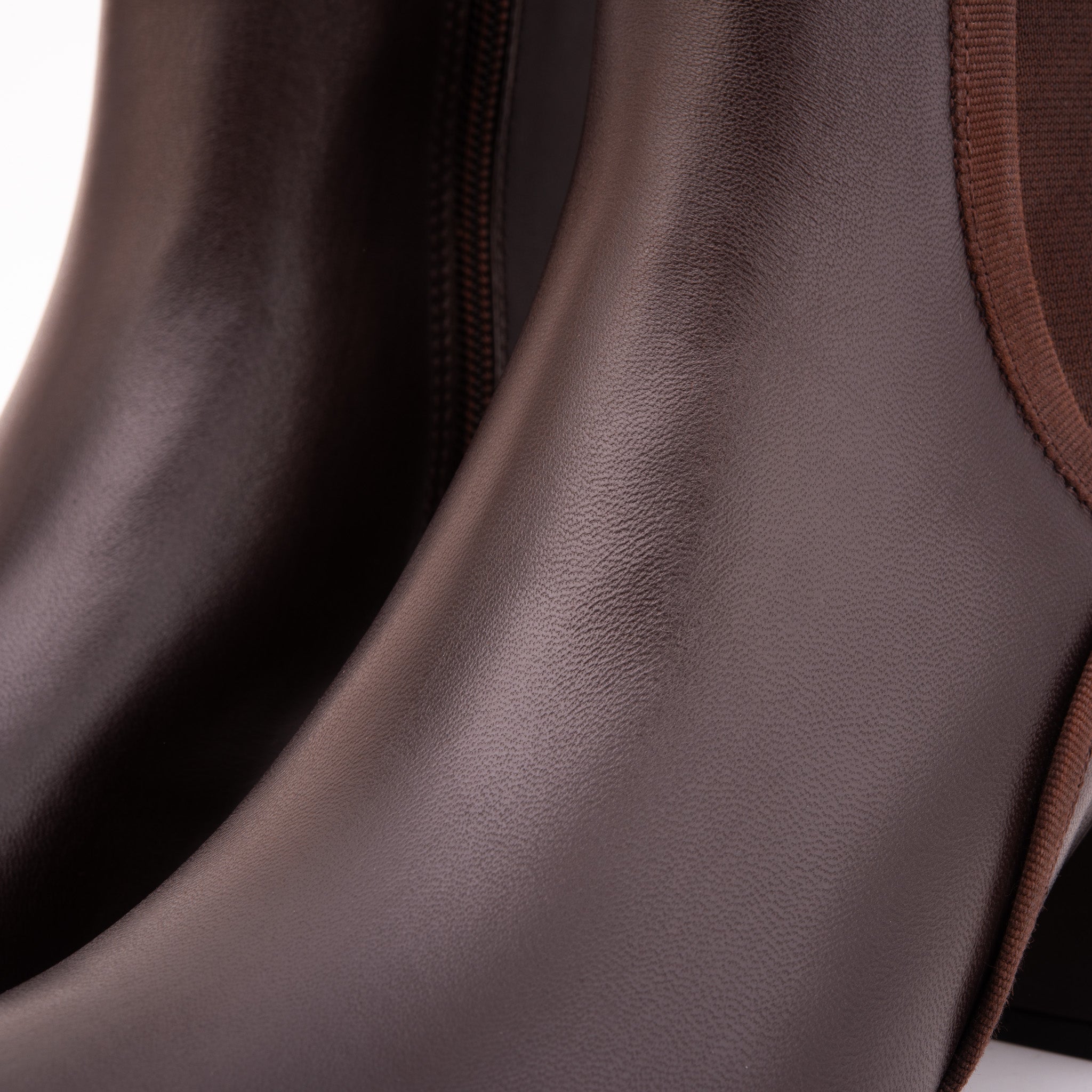 The Kensington Brown Leather Block Heel Women’s Mid-Calf Boot