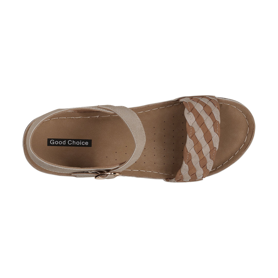 GC Shoes Millis Nude Comfort Flat Sandals