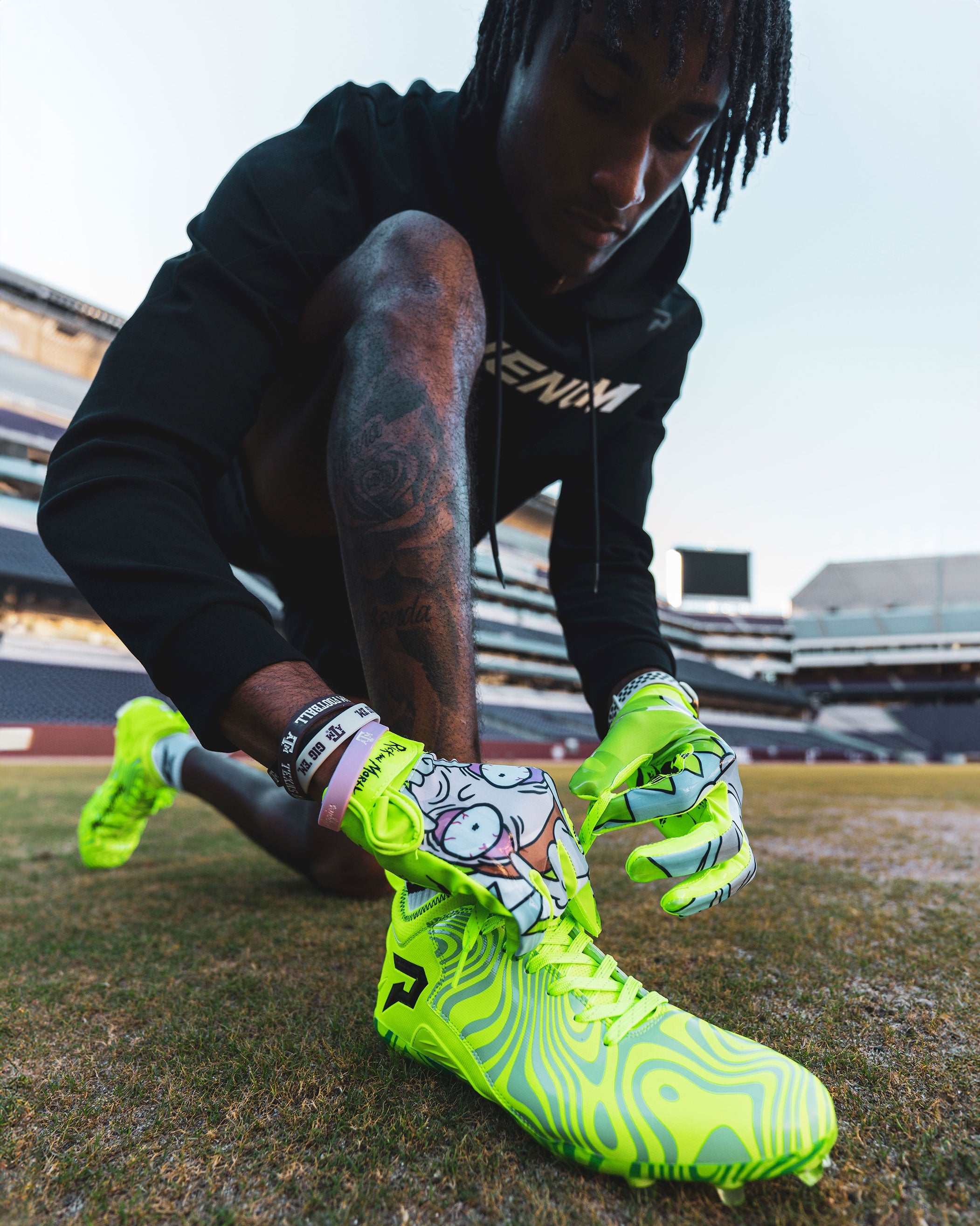 Phenom Elite Rick and Morty Football Cleats - Quantum Speed 2.0