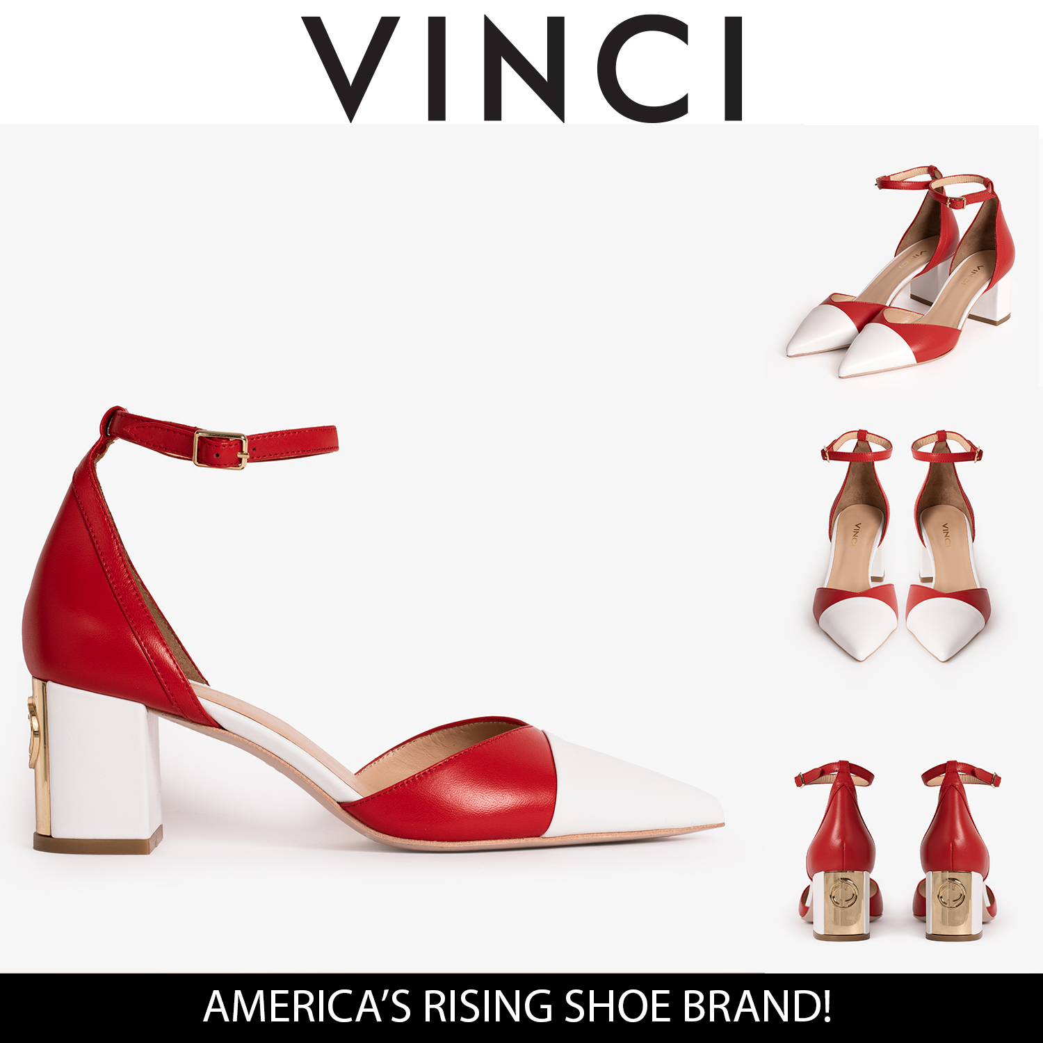 The Noella Red Leather Women Sandal