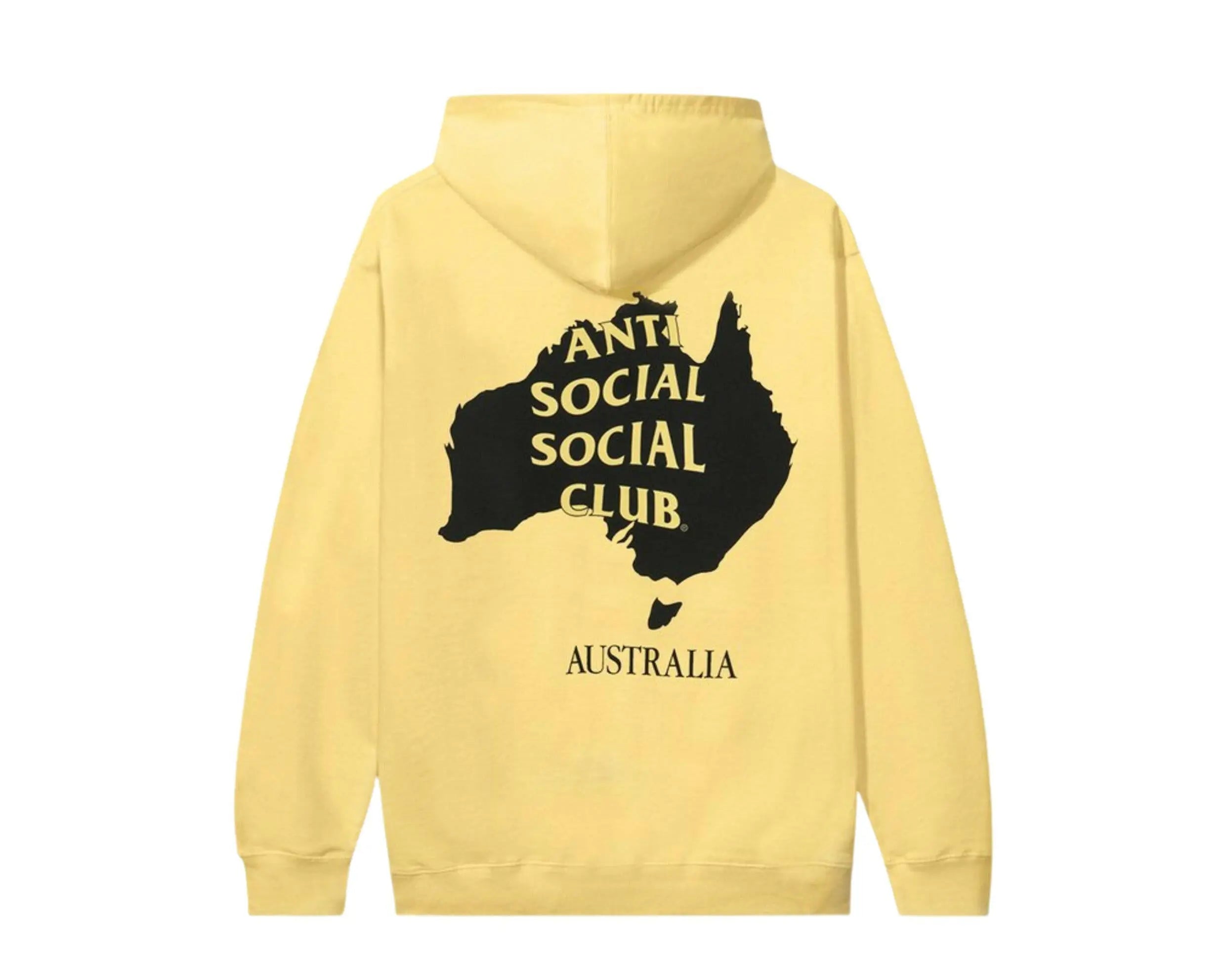 Anti Social Social Club Australia Men's Cotton Fleece Hoodie Yellow