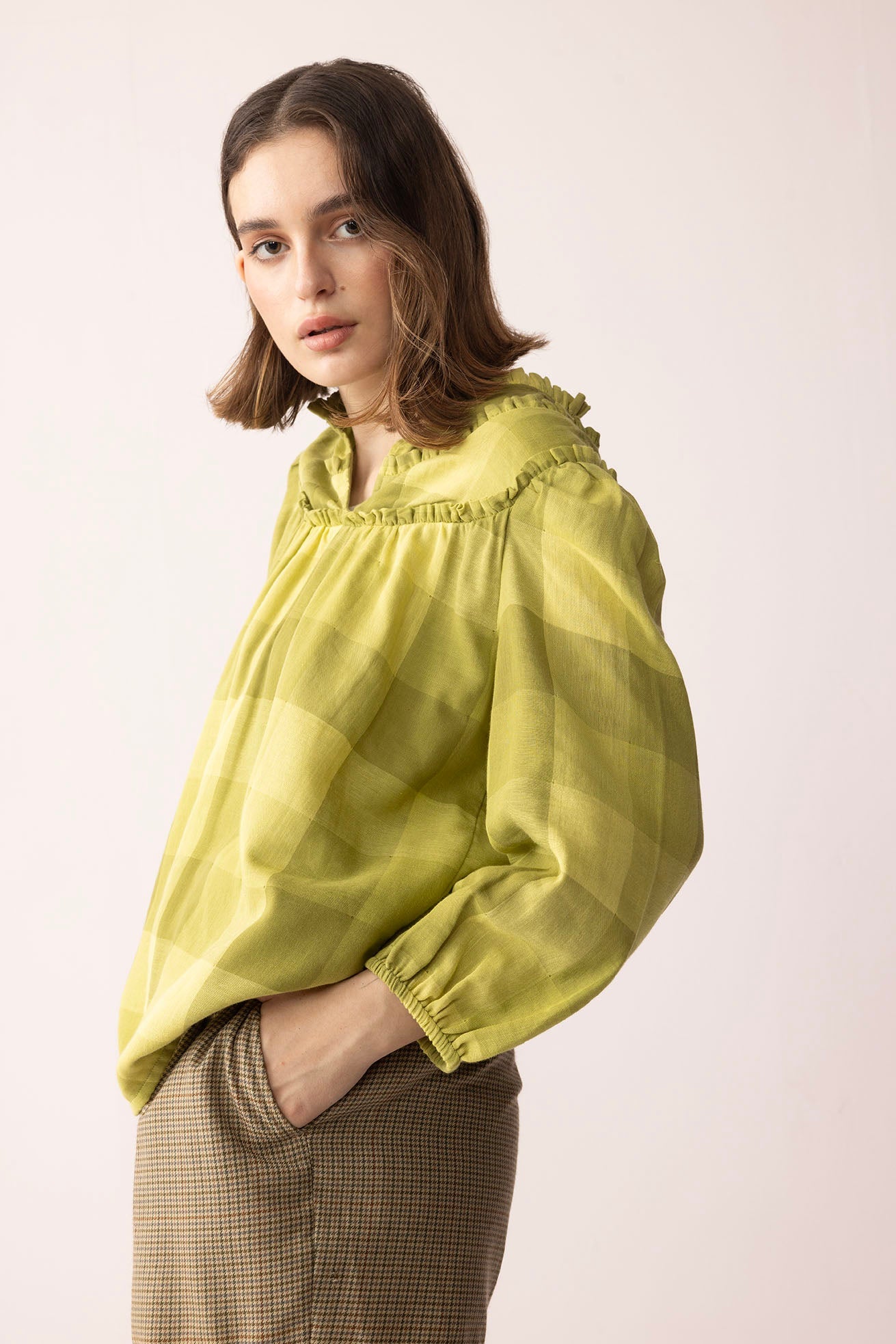 Sweet Auburn Dye Top in Green