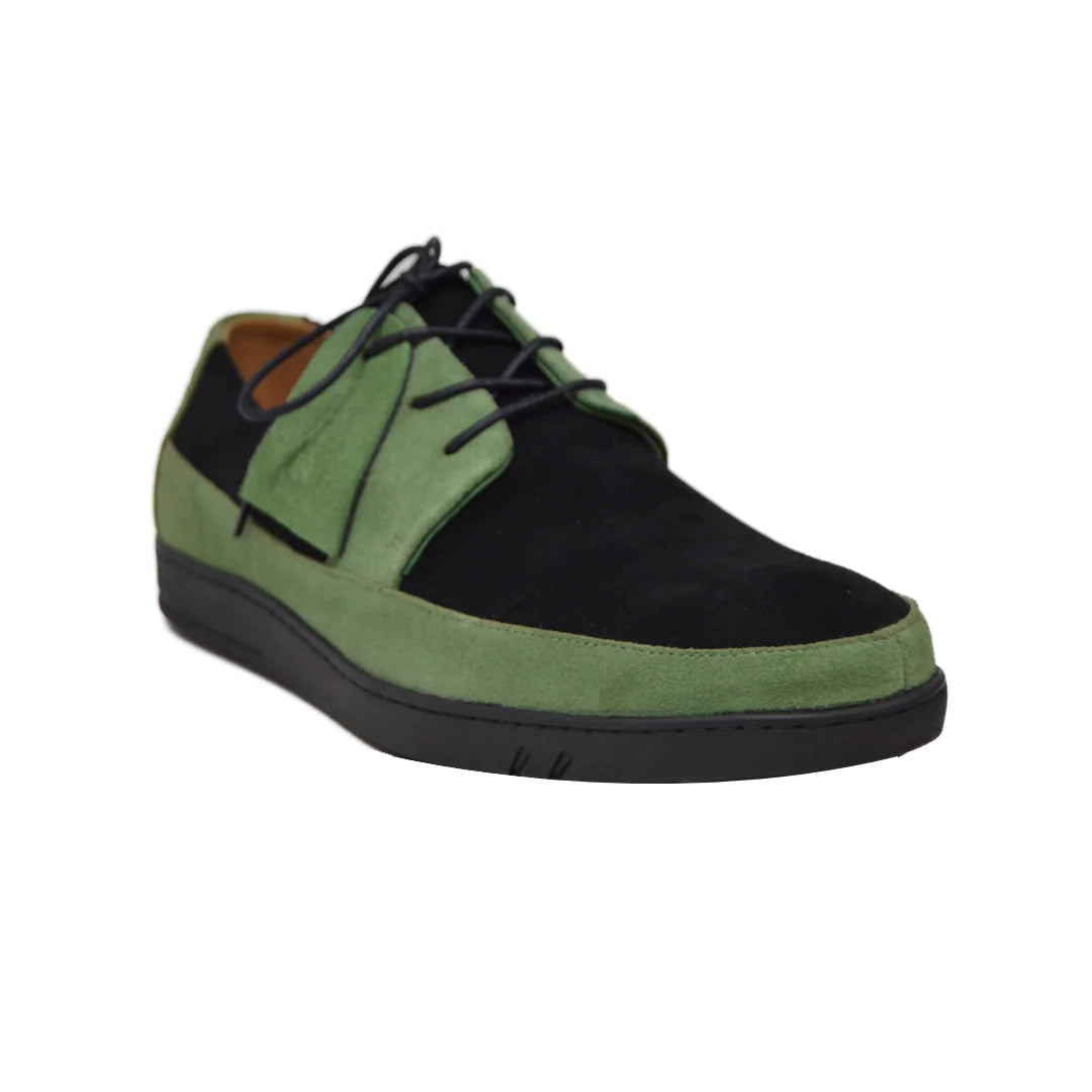 Fashionable British Walkers Westminster Vintage Bally Style Men's Leather and Suede Low Top Sneakers with stitched detailing