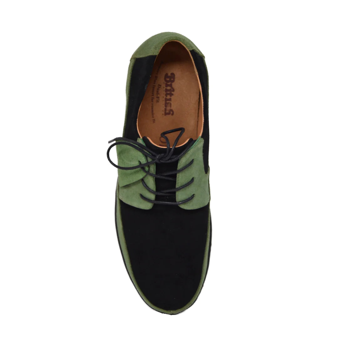 British Walkers Westminster Vintage Bally Style Men's Leather and Suede Low Top Sneakers with breathable textile lining