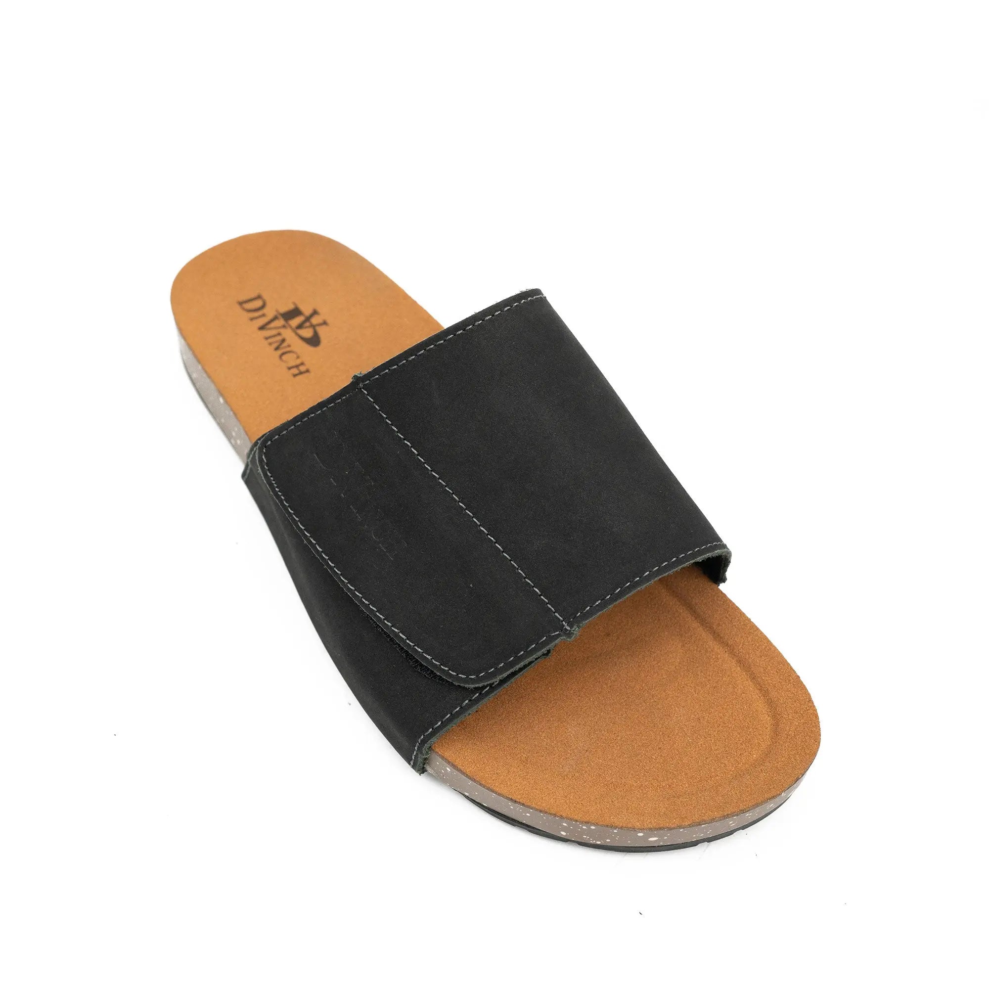 DiVinch Durable Single Strap Slide Sandals Men’s Black