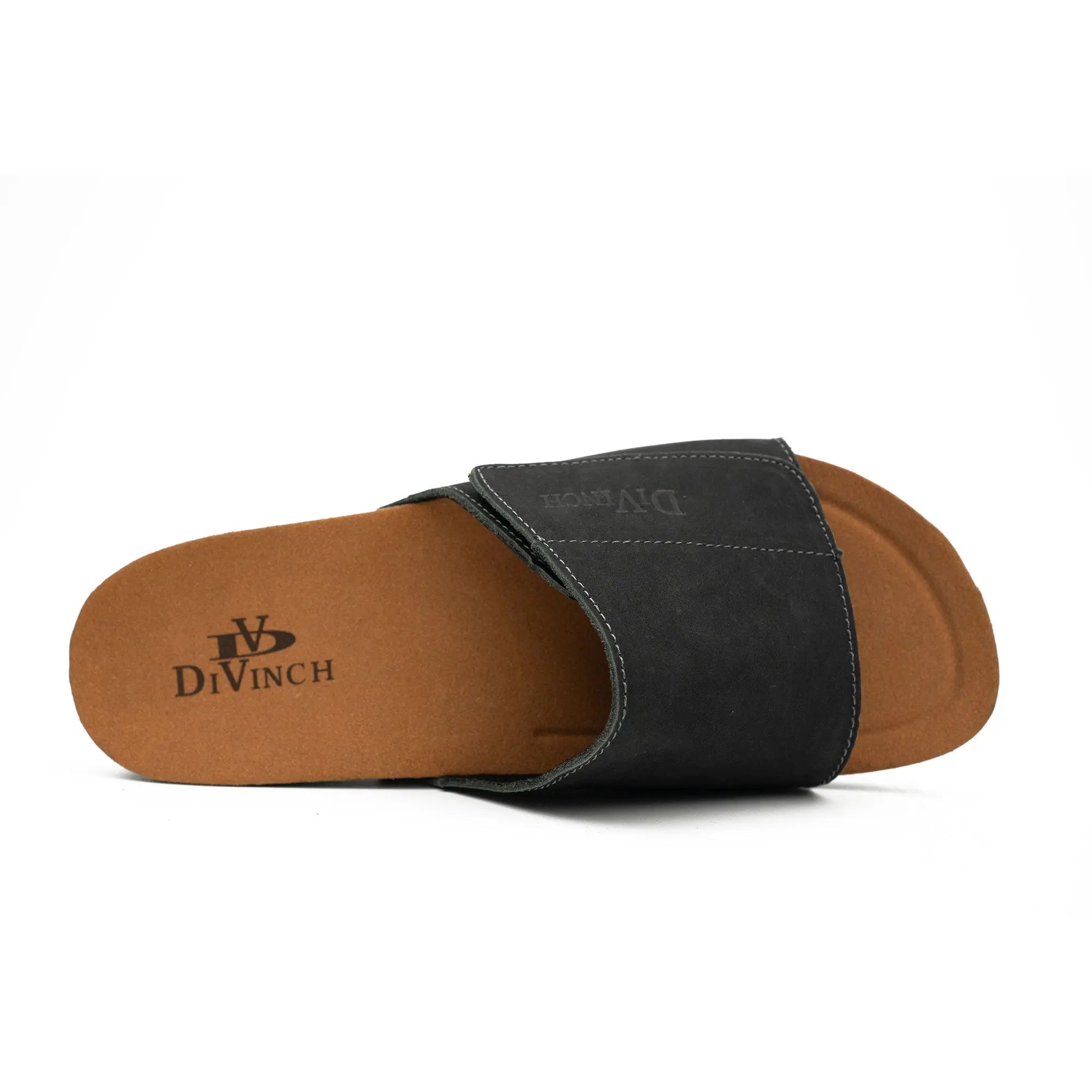 DiVinch Durable Single Strap Slide Sandals Men’s Black