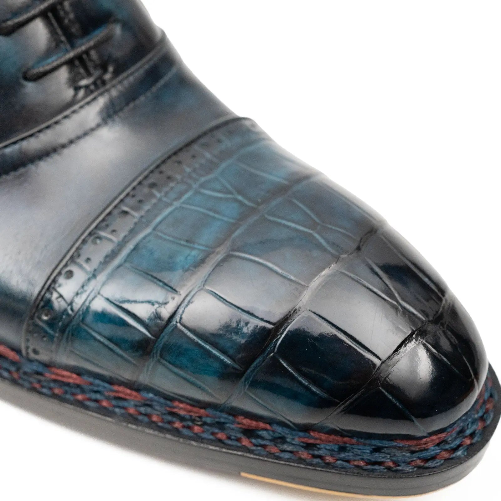 Goodyear Norwegian Welt Boots Alligator Leather Blue