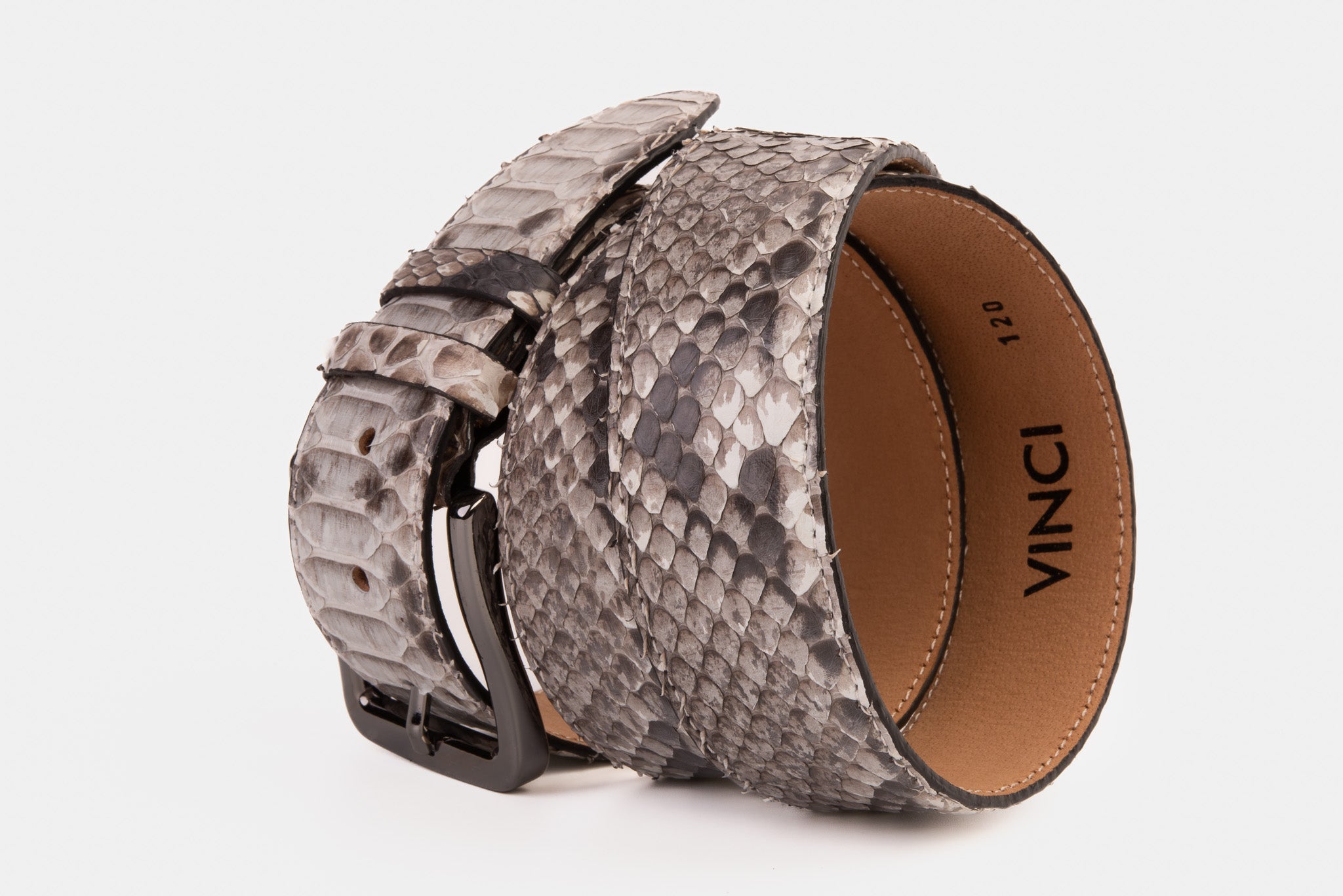 The Boss Natural python Sneak Leather Leather Belt