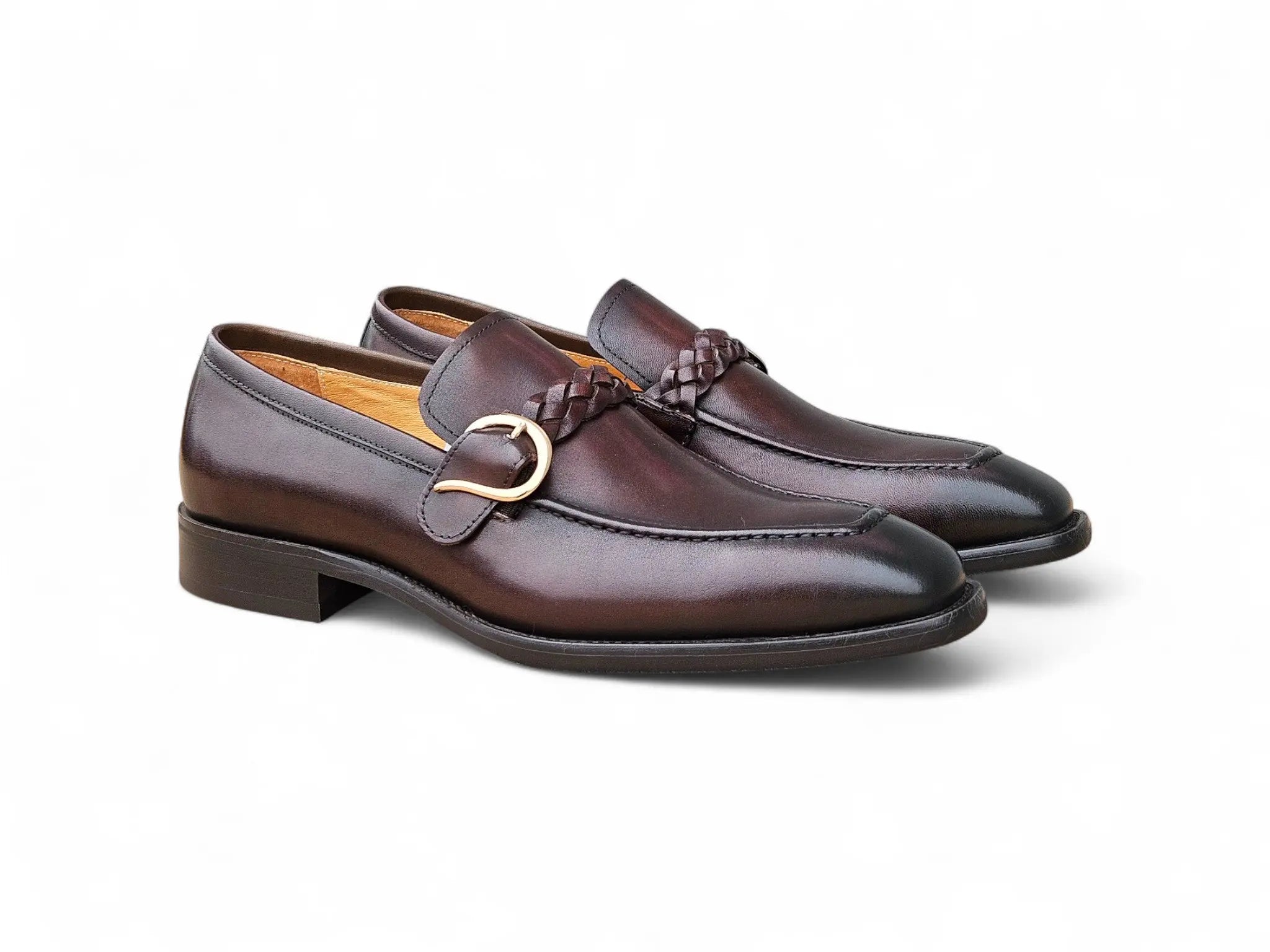 Carrucci Braided Bit Loafer Men's Leather Ks509-46