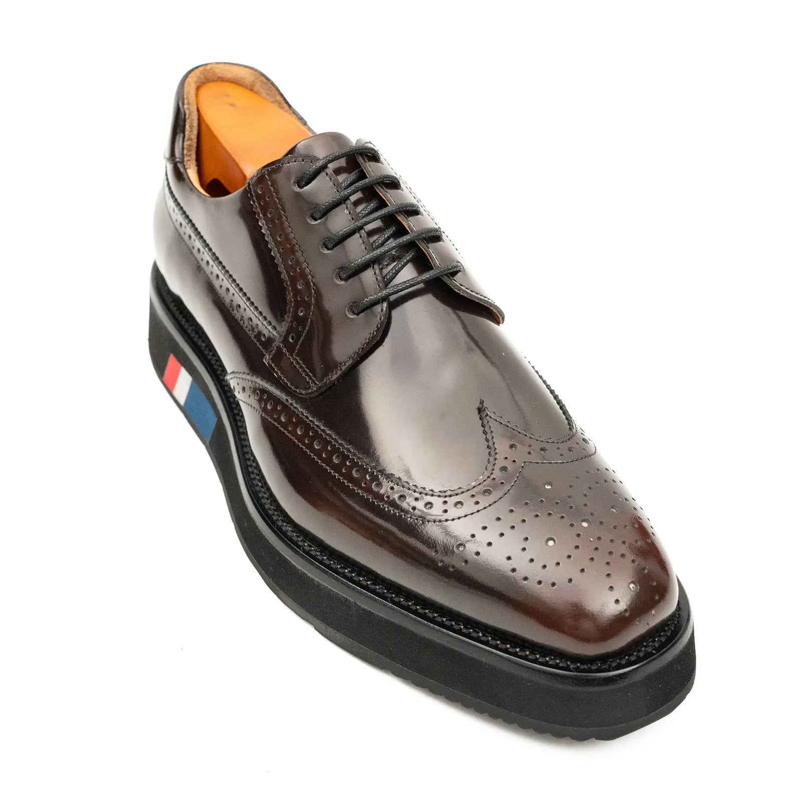 Divinch Brogue Wingtip Derby Platform Rich Coffee Shoe