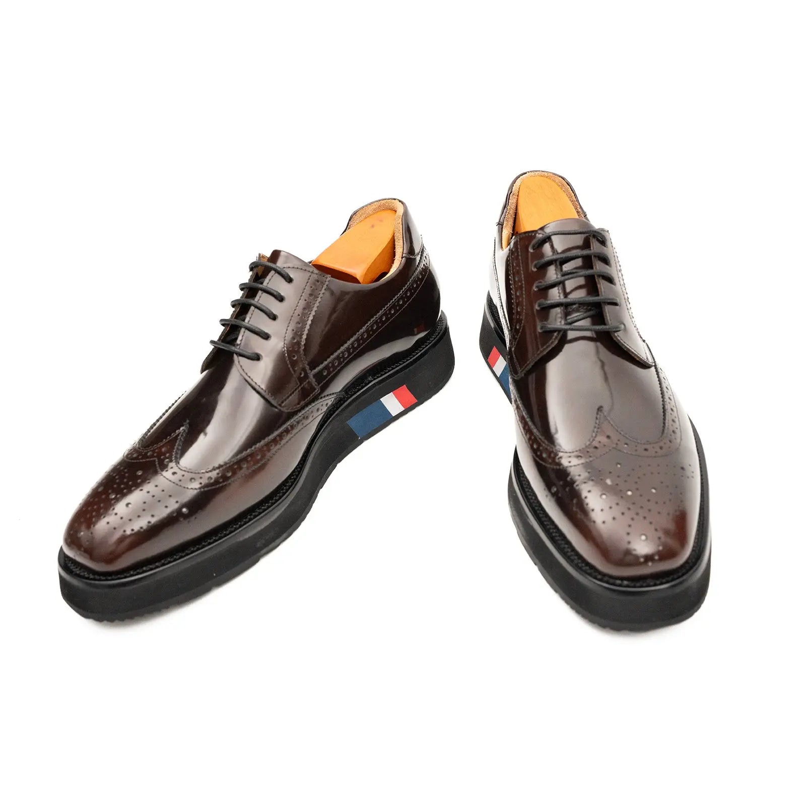 Divinch Brogue Wingtip Derby Platform Rich Coffee Shoe
