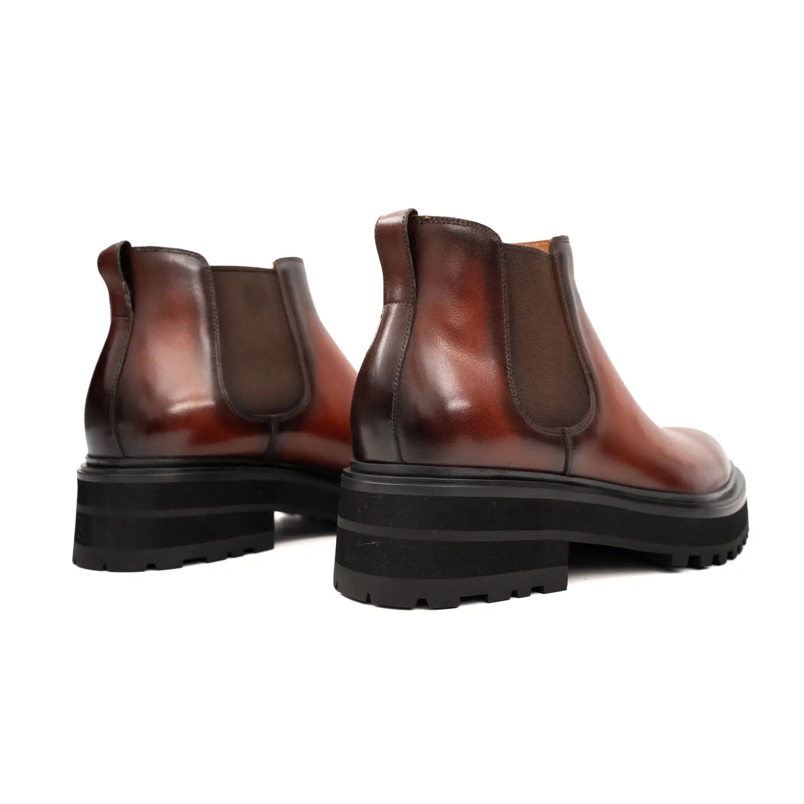 Chelsea Boot Calfskin Leather Brown Burnished Classic