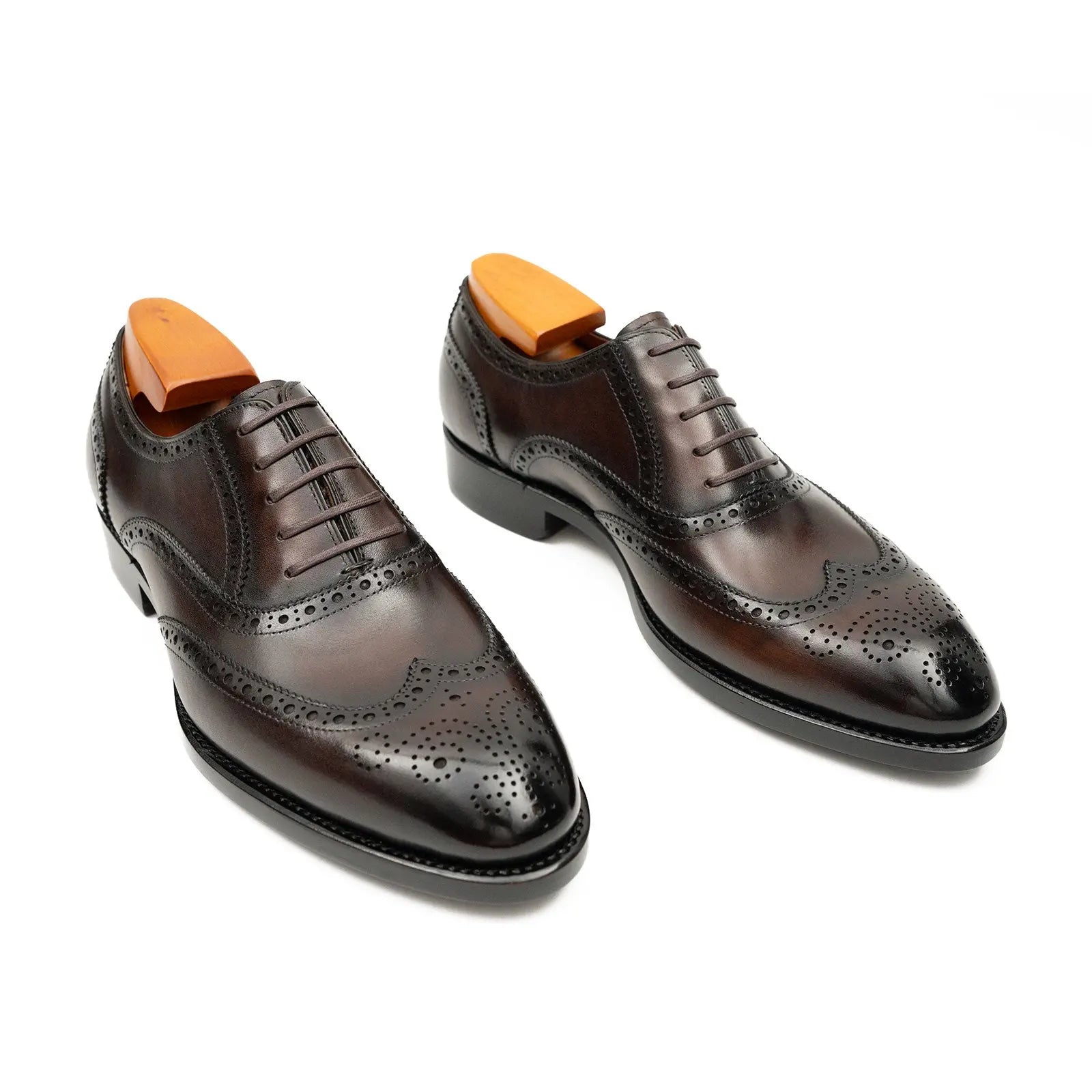 Goodyear Welted Brogue Shoes Classic Men's Leather Brown