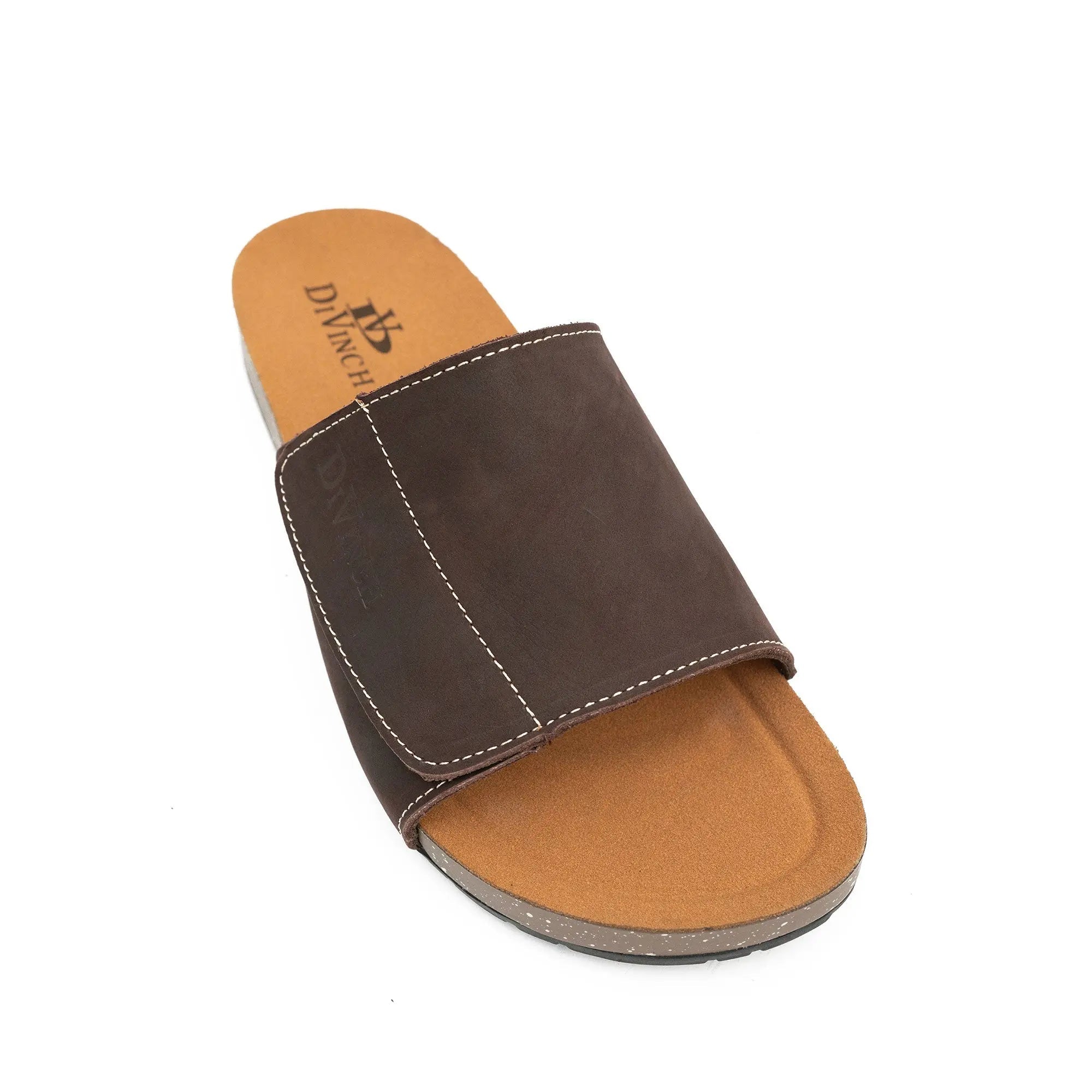 DiVinch Casual Single Strap Slide Sandals Men's Brown