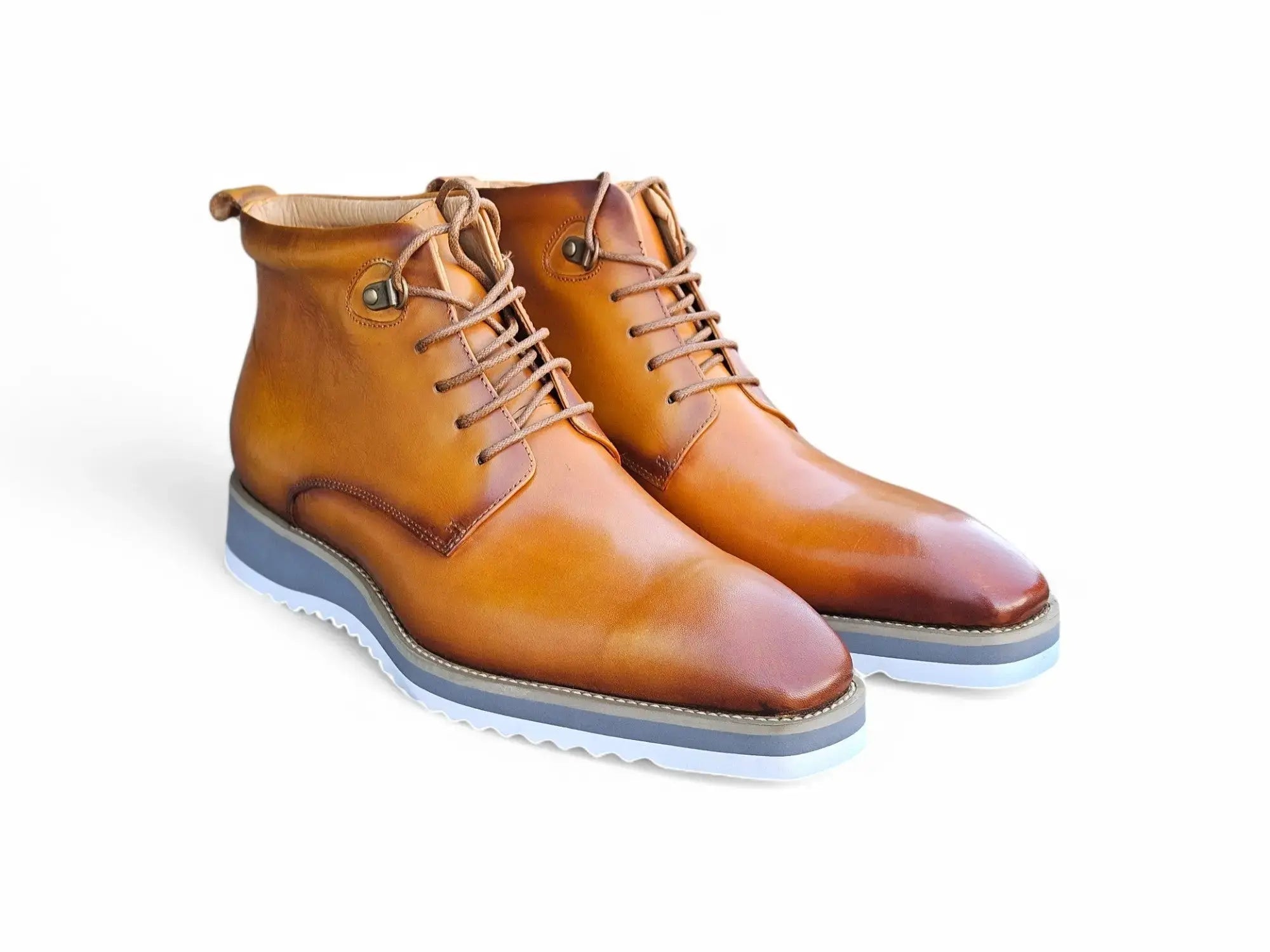 KB Burnished Calfskin Lace Up Boot Patina Finish KB515-16