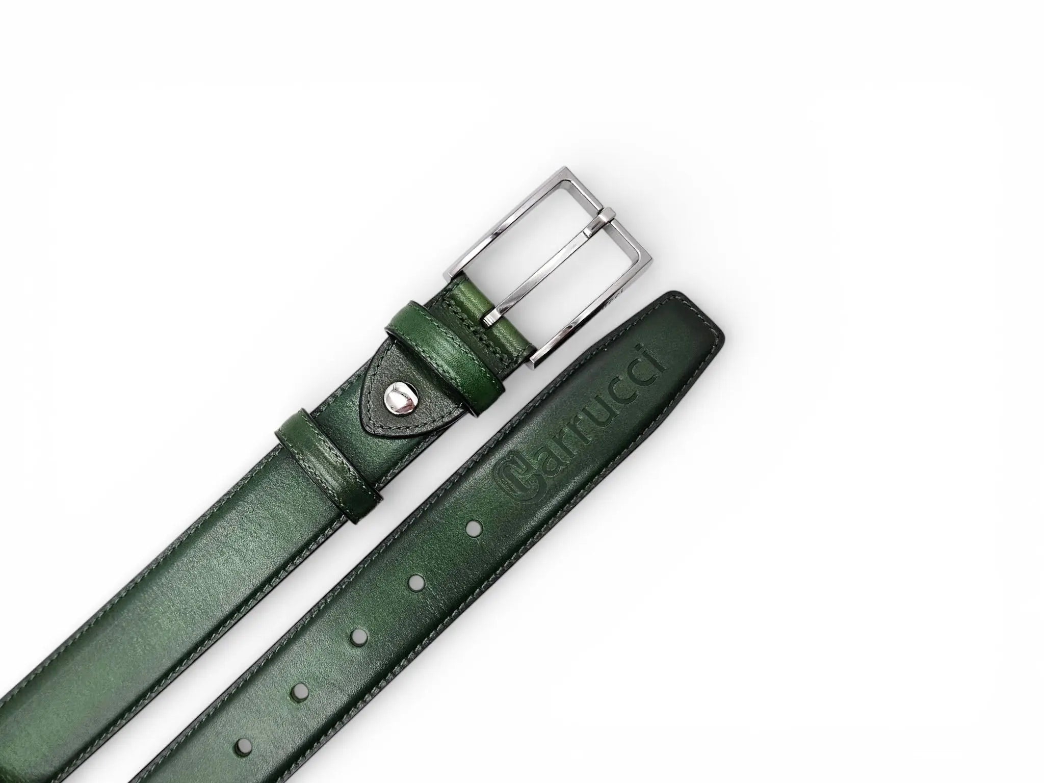 Carrucci Burnished Calfskin Belt Calfskin Leather KC1