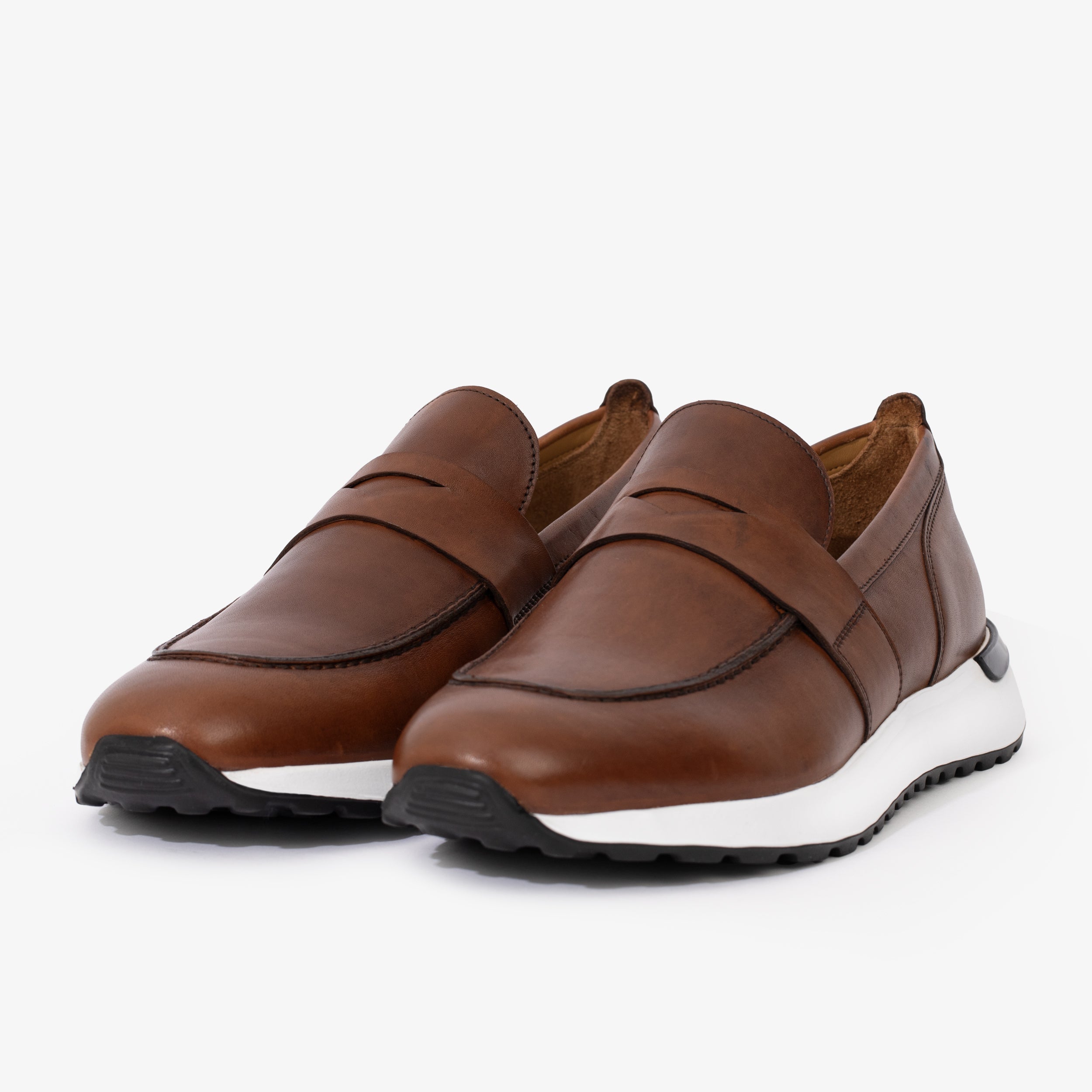Vinci Leather Shoes The Lara Tan Leather Men Sneaker