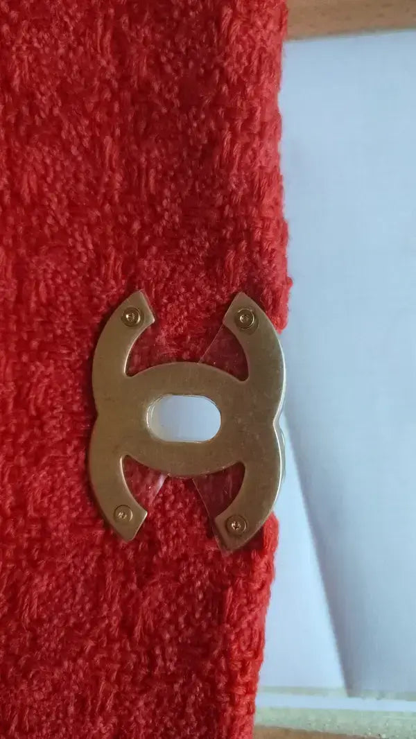 CHANEL (PRELOVED) Red Tweed 2WAY Hand Chain Medium Shoulder Bag Purse