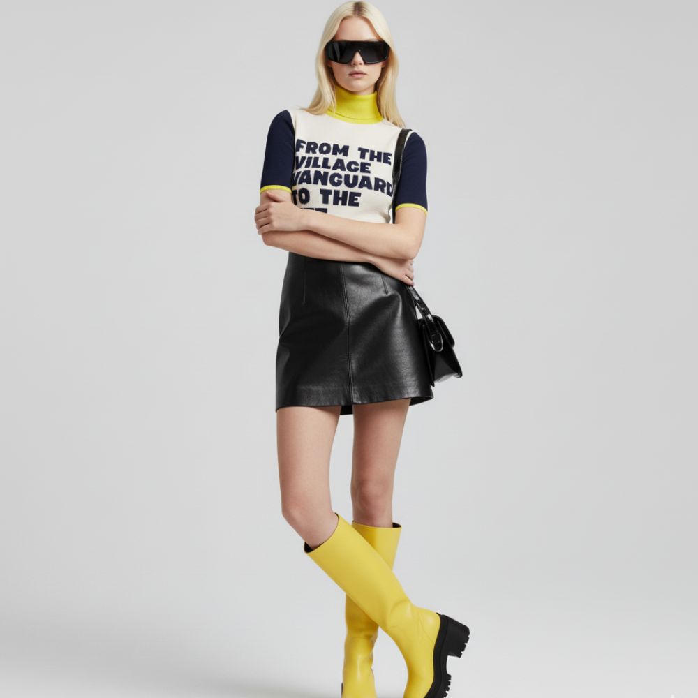 BYMANYC Chronicles Color Block Fitted Knit Top Premium