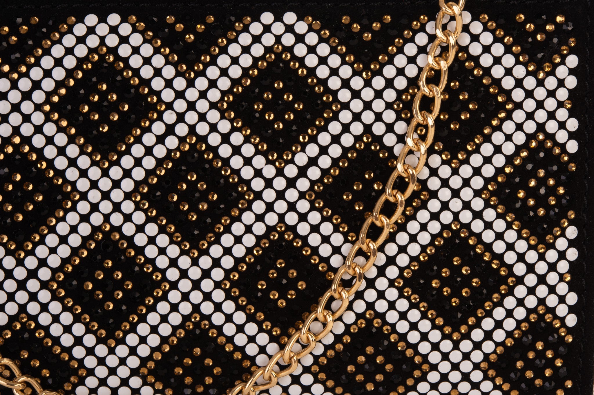 The Nampula Black Glitter Suede Leather Small Clutch