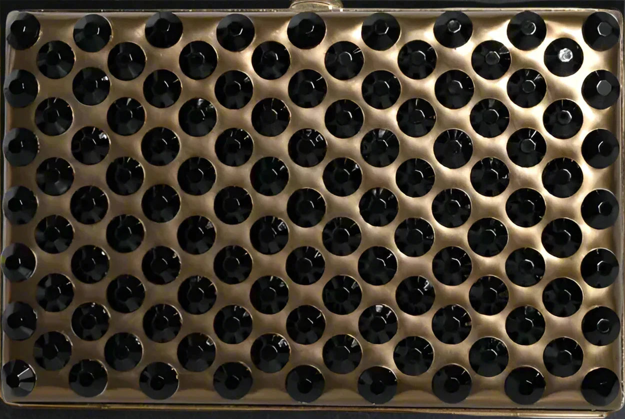 Dolce & Gabbana GOLD CRYSTAL BIFOLD CLUTCH EVENING PARTY WOMEN PURSE BAG