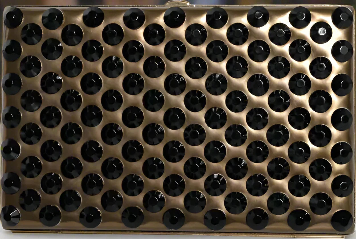 Dolce & Gabbana GOLD CRYSTAL BIFOLD CLUTCH EVENING PARTY WOMEN PURSE BAG