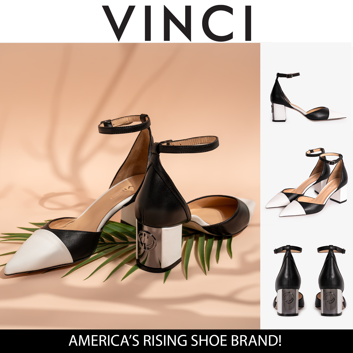 The Noella Black Leather Women Sandal