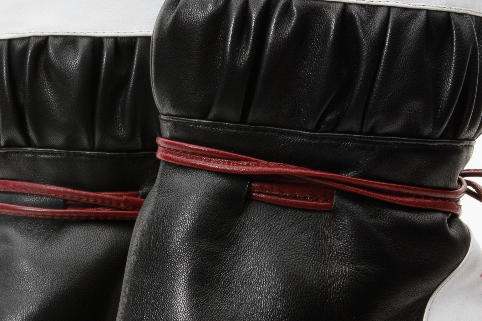 The Lucca Black & White Leather Mid Calf High Heel Women Boot Limited Edition