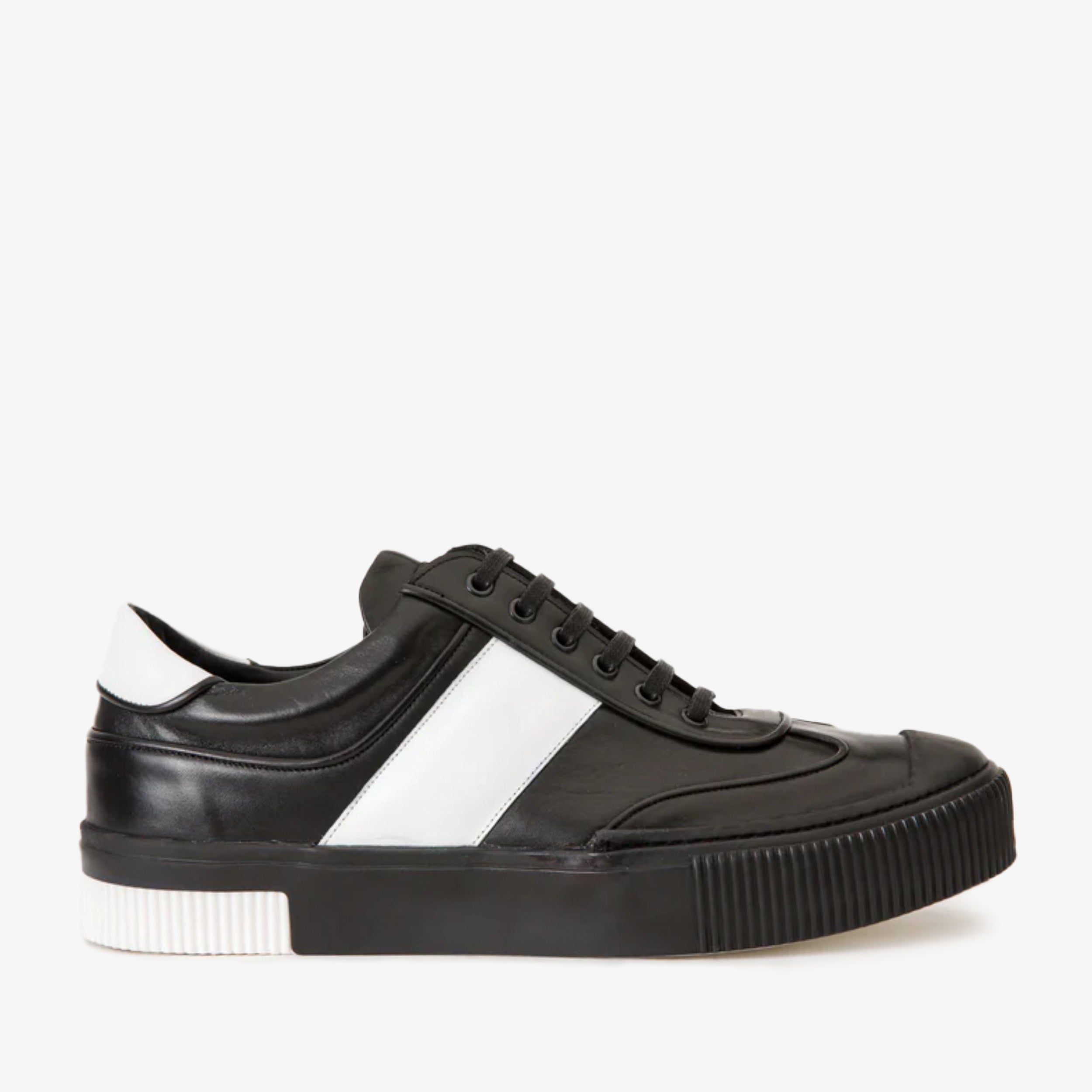 The Rom Black Leather Men Sneaker