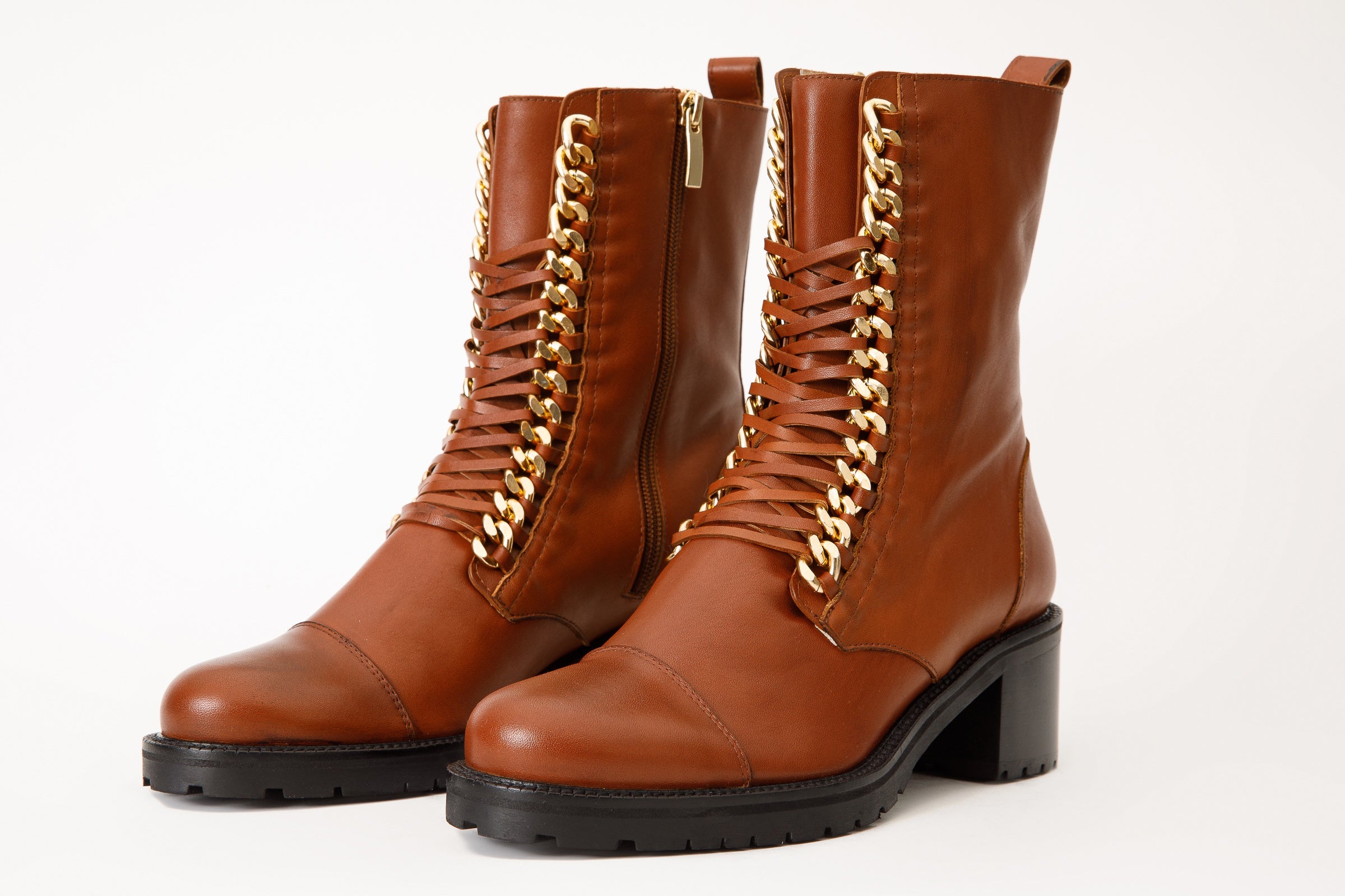 The Tuna Tan Leather Mid Calf Women Boot