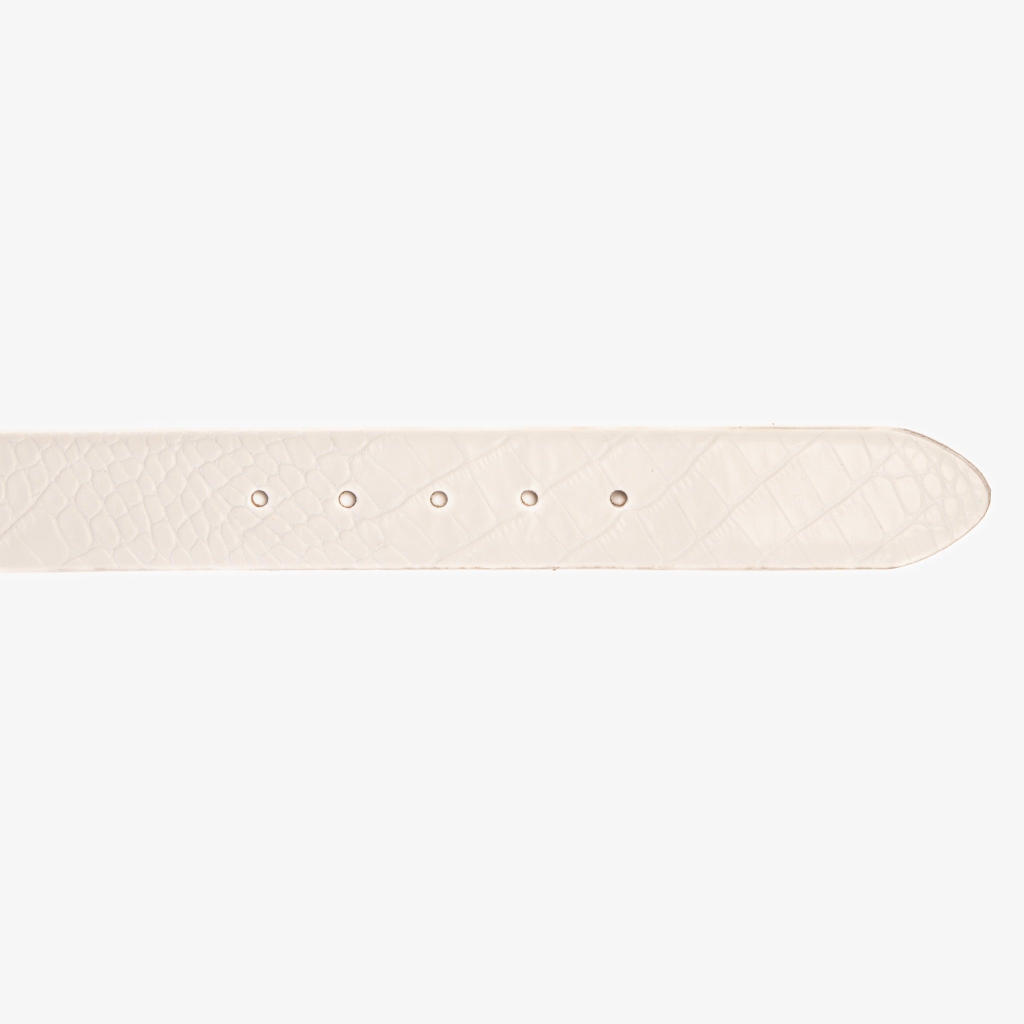 The Monaco White Leather Belt