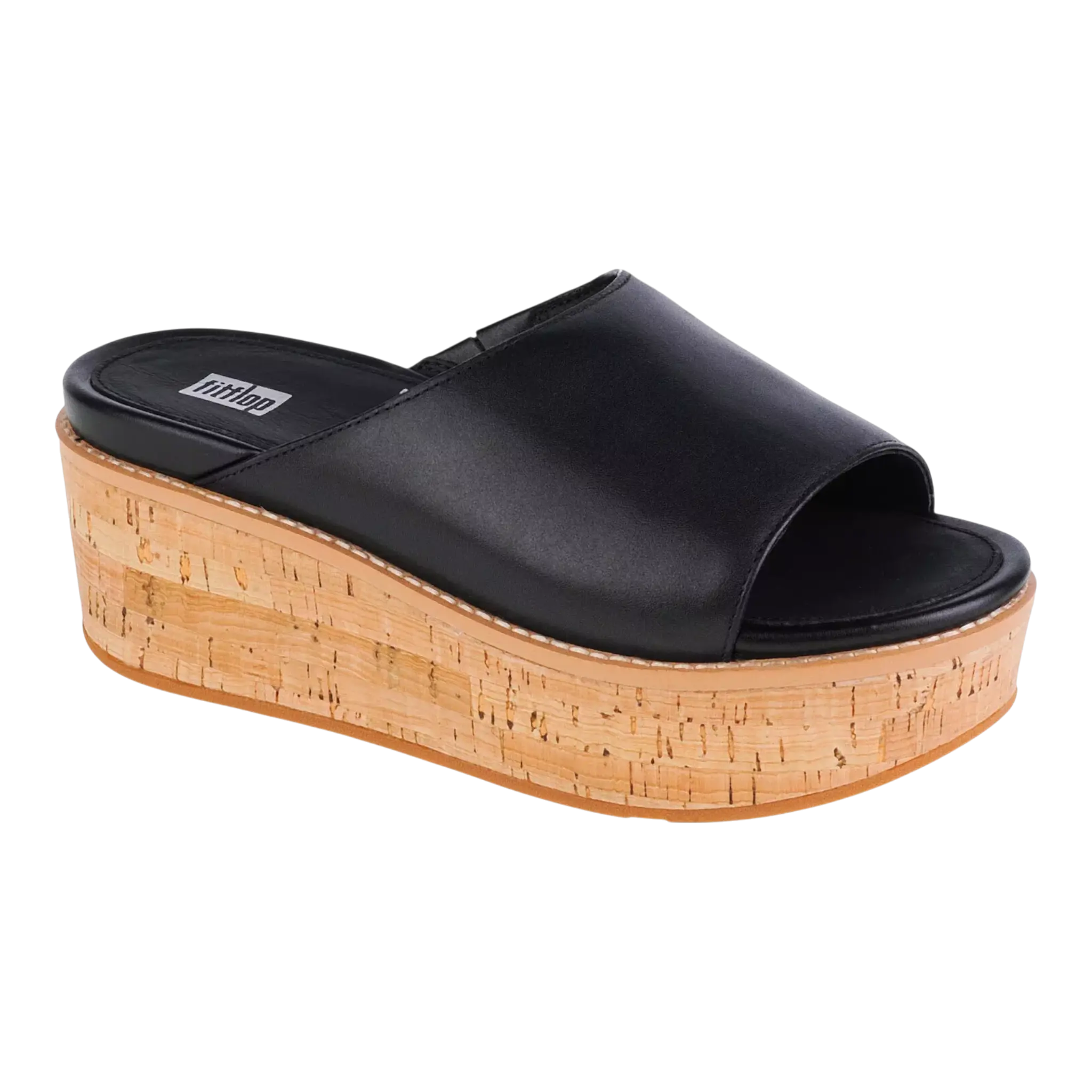 FitFlop Eloise Cork Wedge Sandals Women’s Black Comfort