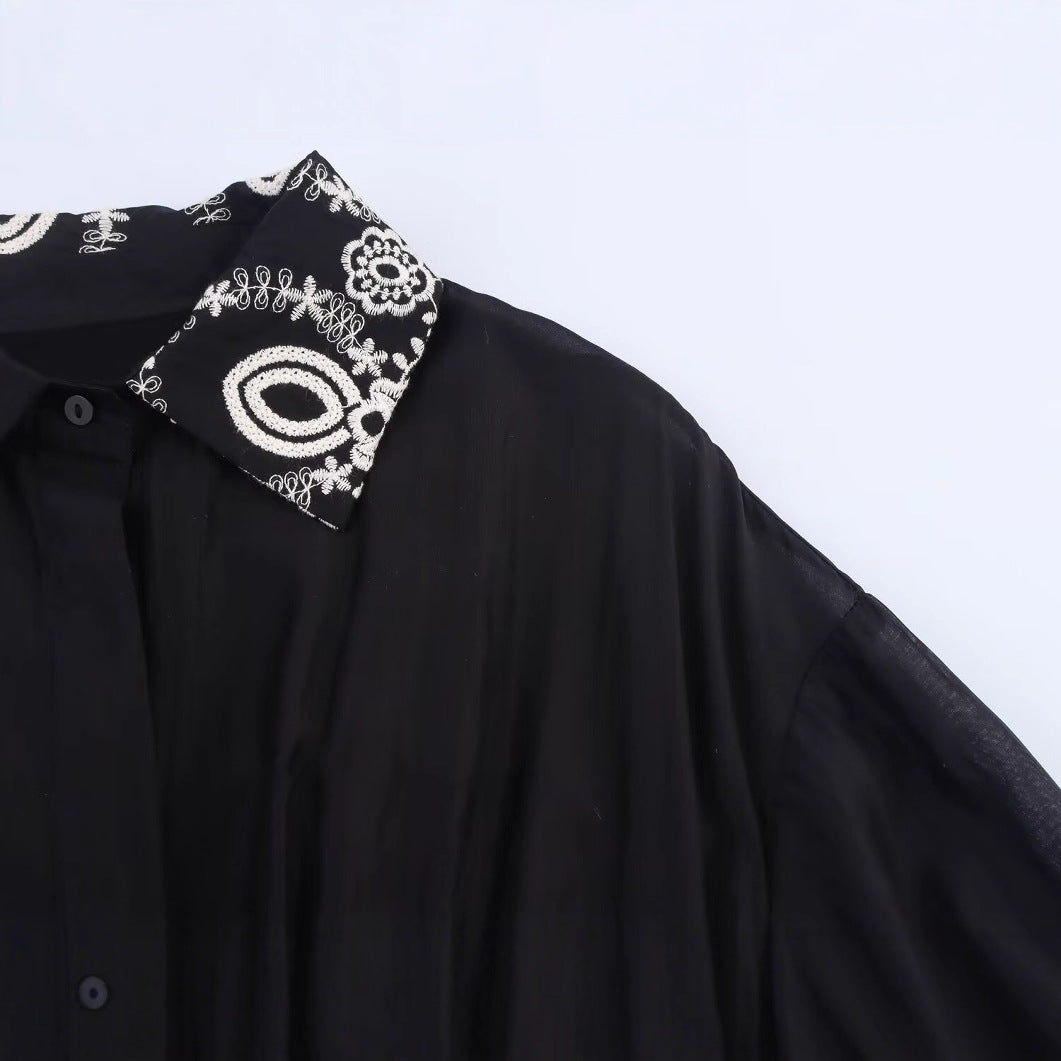 Elegant Embroidered Dress, Central Park | Women - BYMANYC ® New York