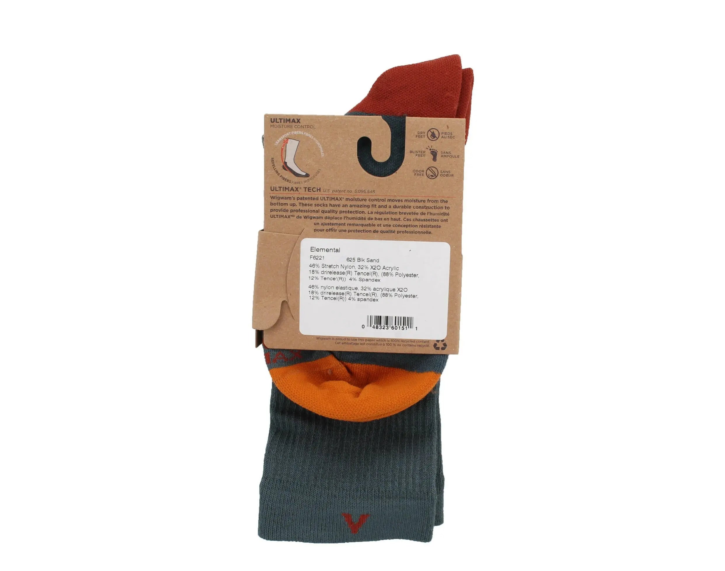 WigWam Elemental Crew Socks Ultimax Moisture Control