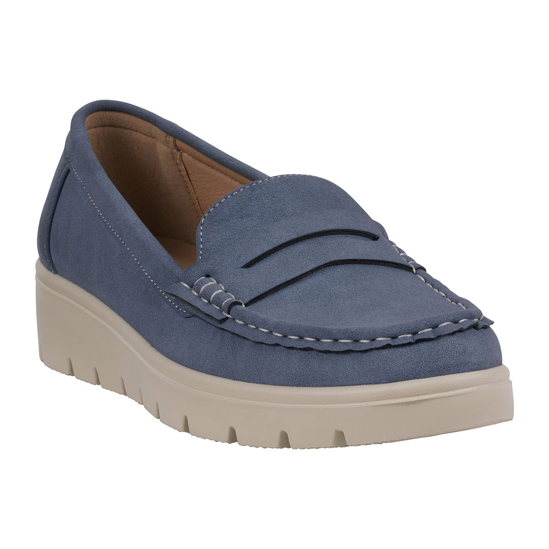 GC Shoes Women's Fallon Blue Penny SlipOn Loafer Flats