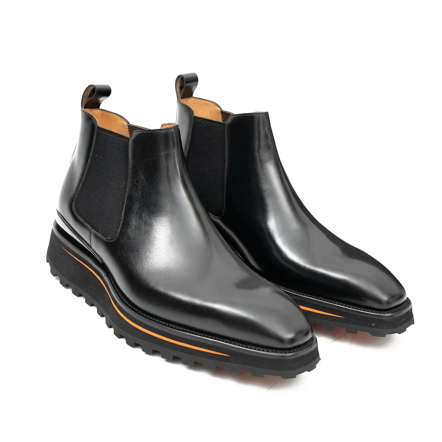 Thick Sole Chelsea Boot Men's Premium Foil Leather 2898
