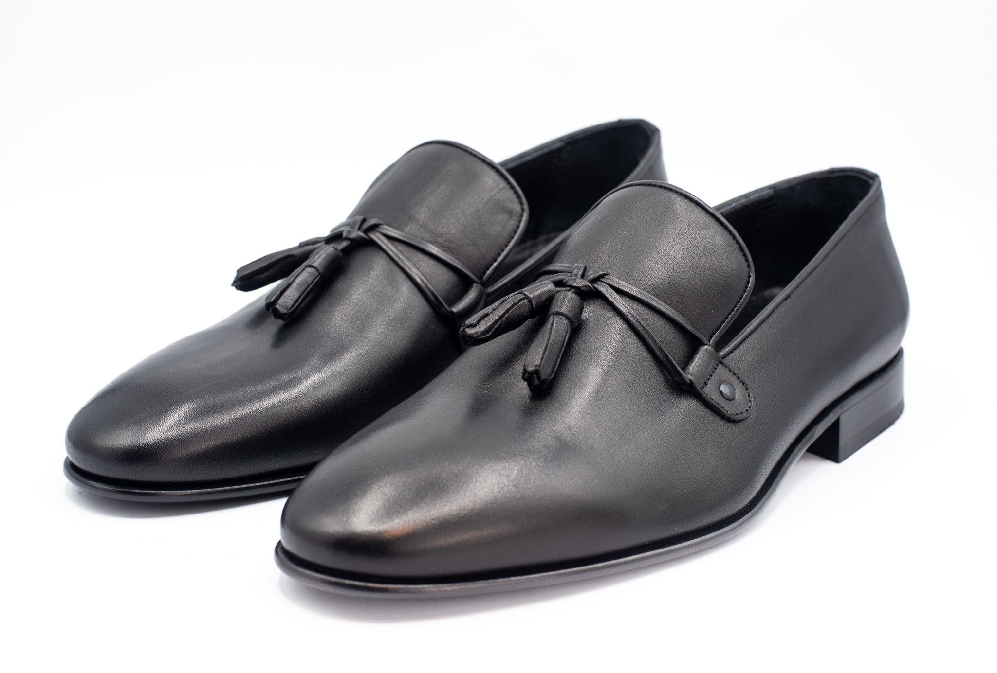 The Modica Black Leather Tassel Loafer Final Sale!