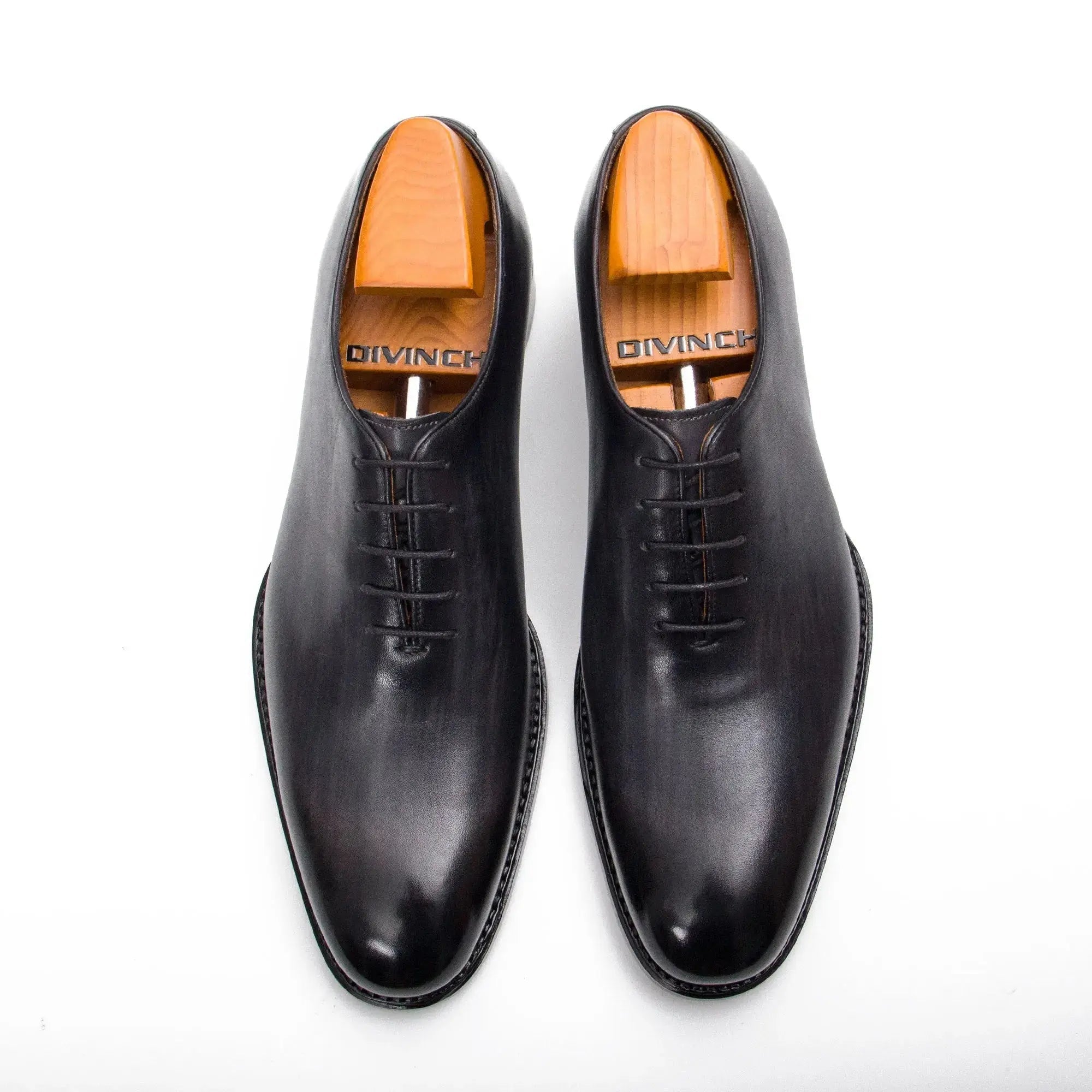 Lron Goodyear Oxford Dress Shoes Mens Calf Leather Gray