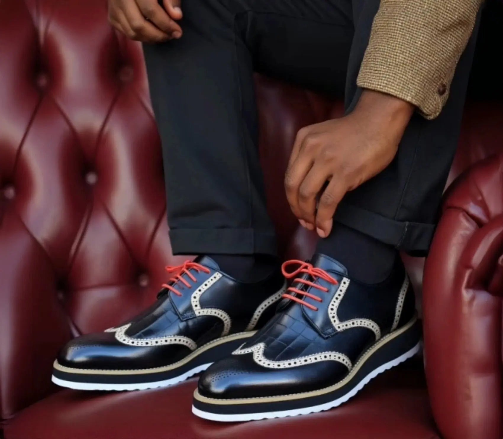 Carrucci Shoes Gorgeous Lace Up Oxford Men’s Leather KS51535