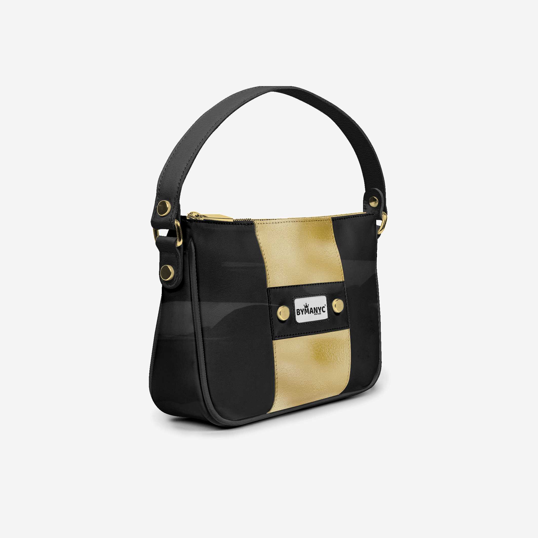 BYMANYC New York Couture Vertical Band Vegan Leather Handbag