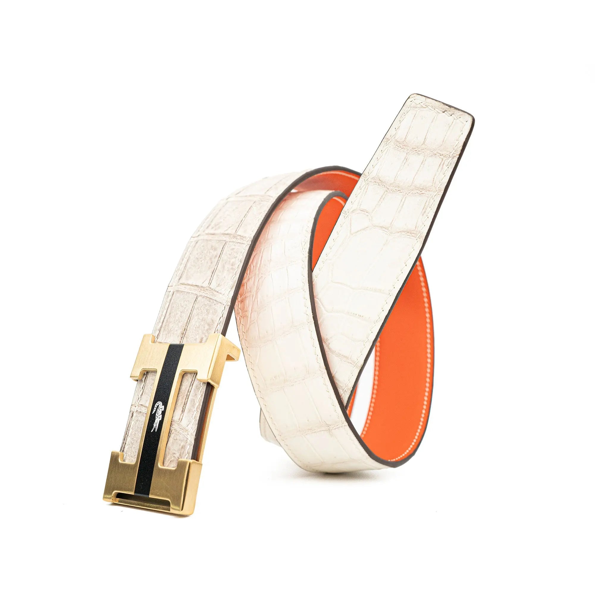 DIVINCH DVG108 Genuine Alligator Leather Dress Belt