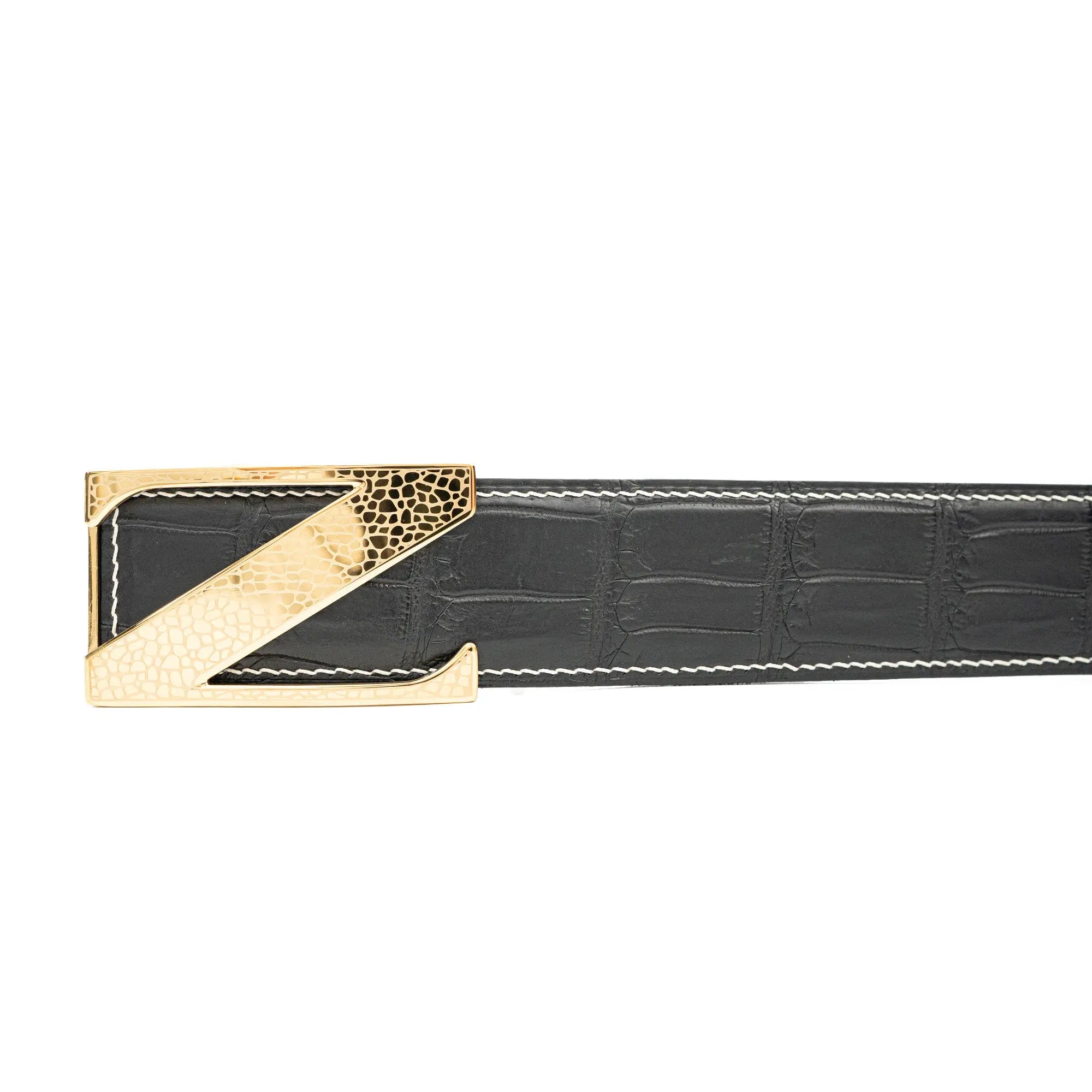 DIVINCH Handcrafted Dress Belt Alligator Leather DVG128