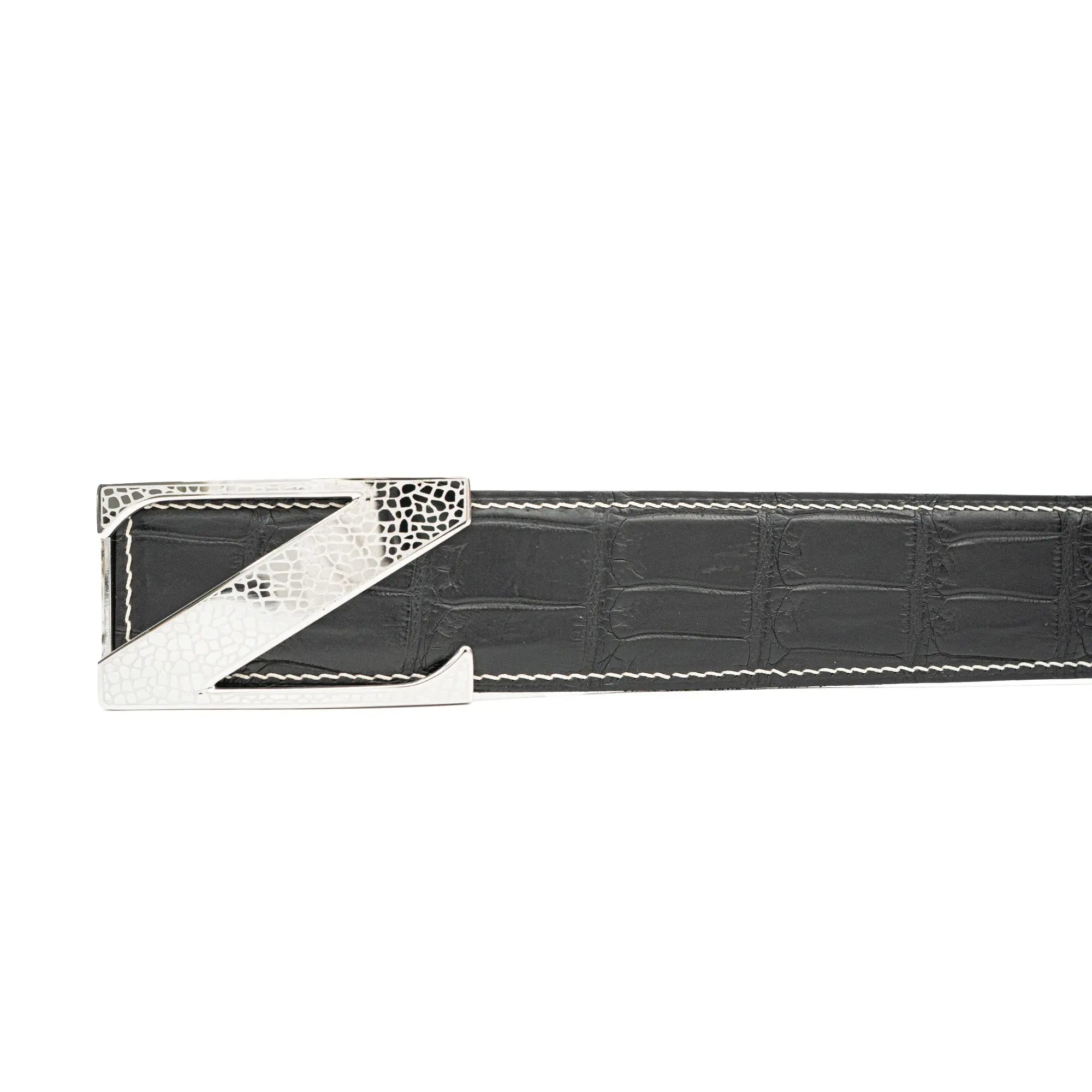 DIVINCH Handcrafted Dress Belt Alligator Leather DVG128