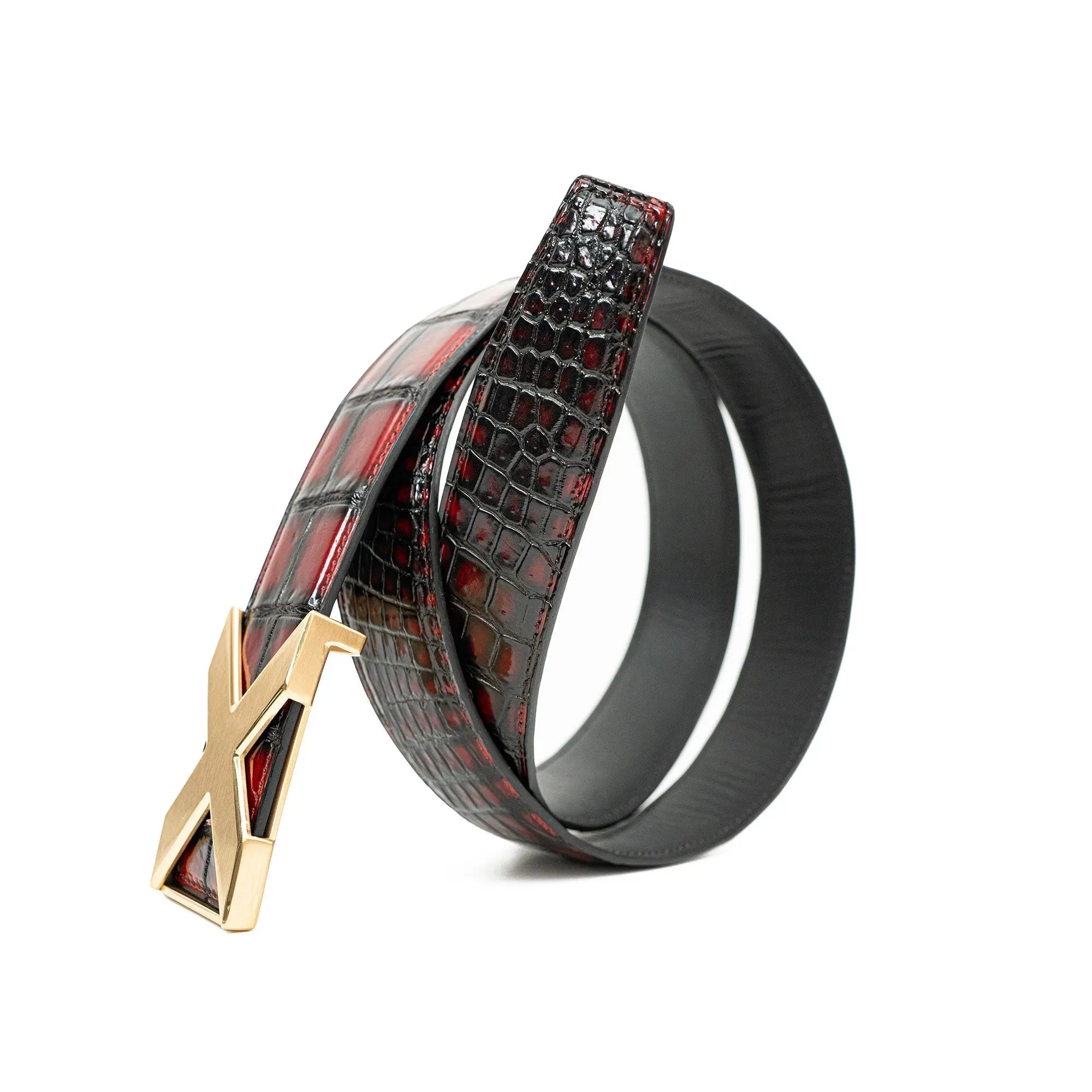 DIVINCH Handcrafted Genuine Alligator Leather Belt DVG220