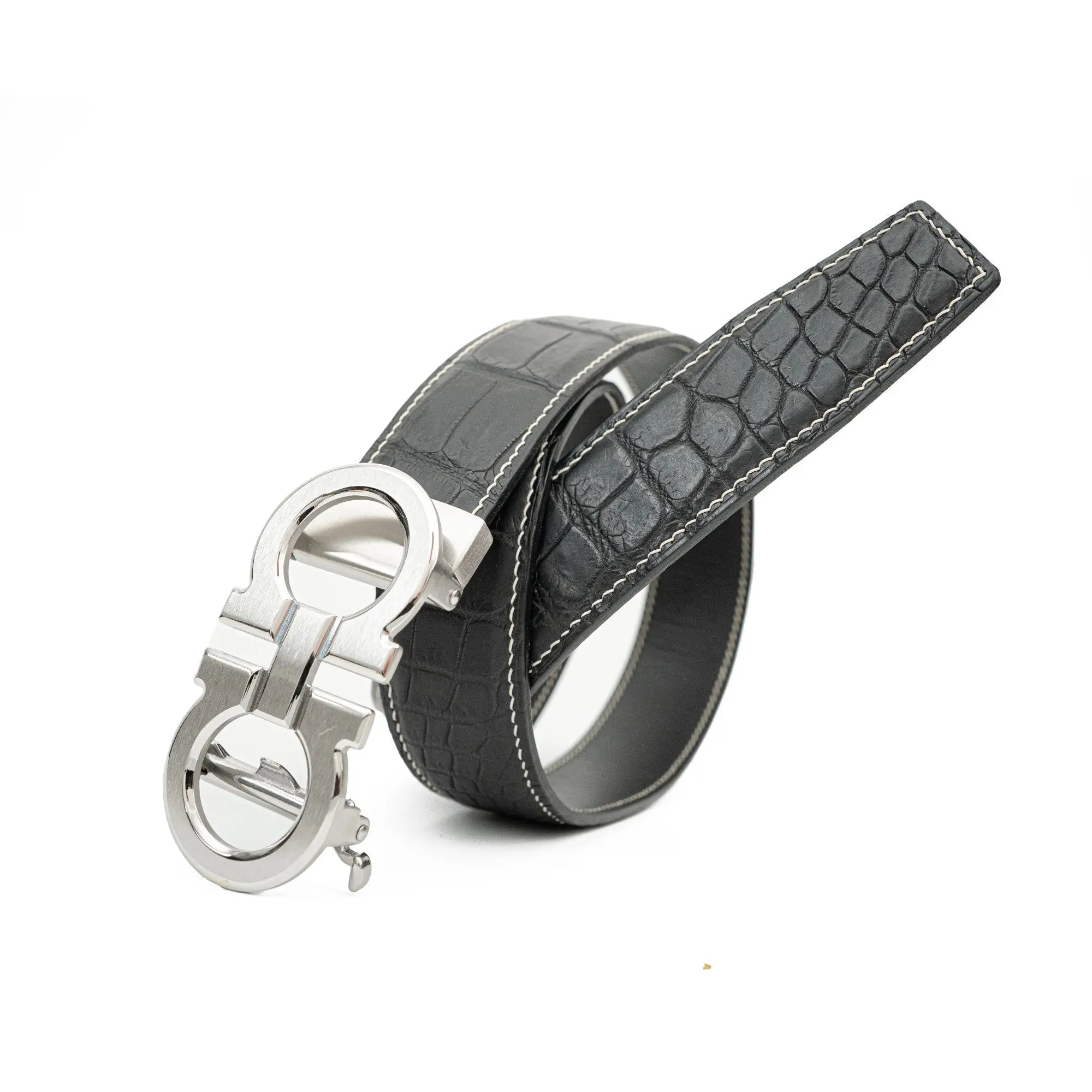 DIVINCH Handcrafted Alligator Leather Dress Belt DVG245