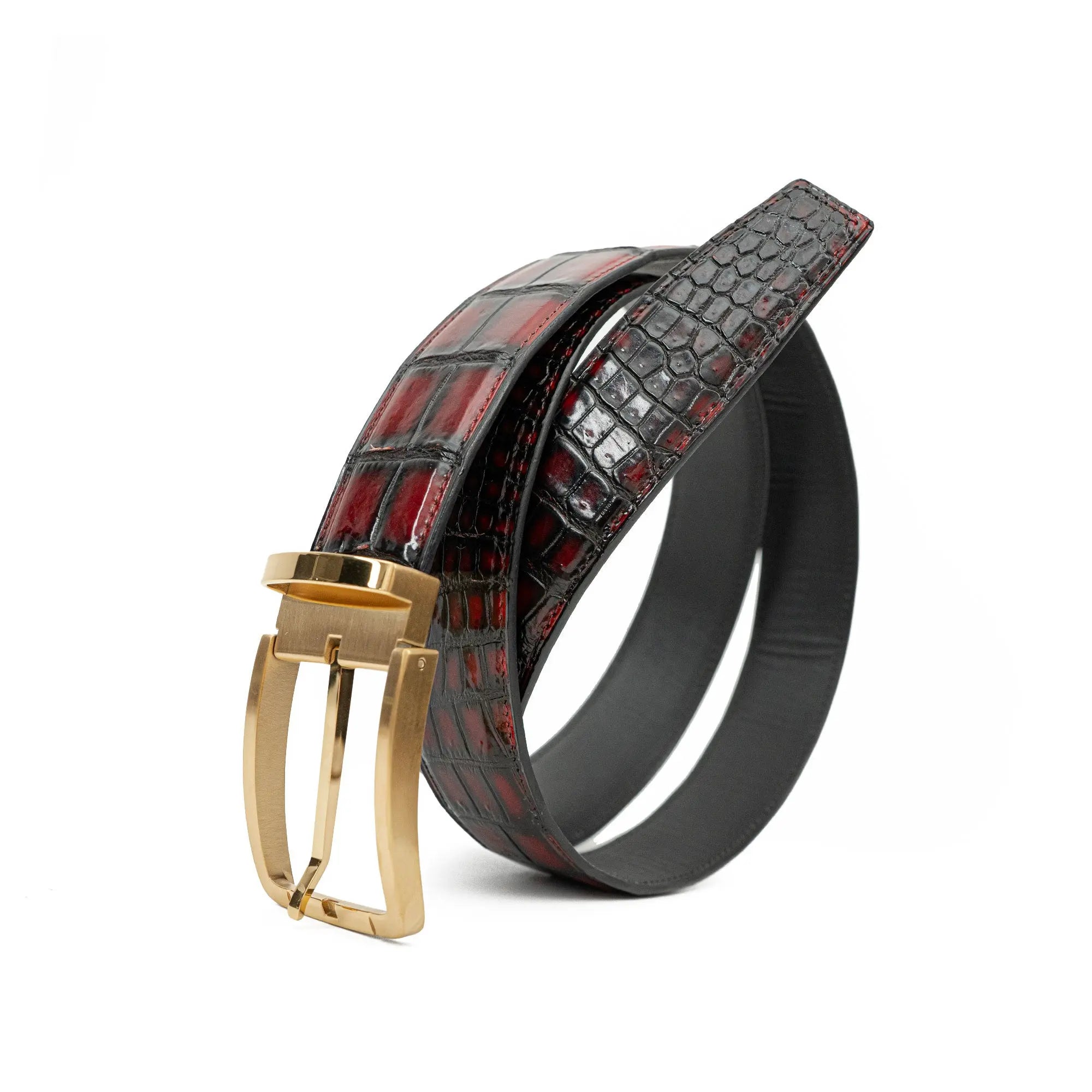 DIVINCH DVG279 Genuine Alligator Leather Dress Belt