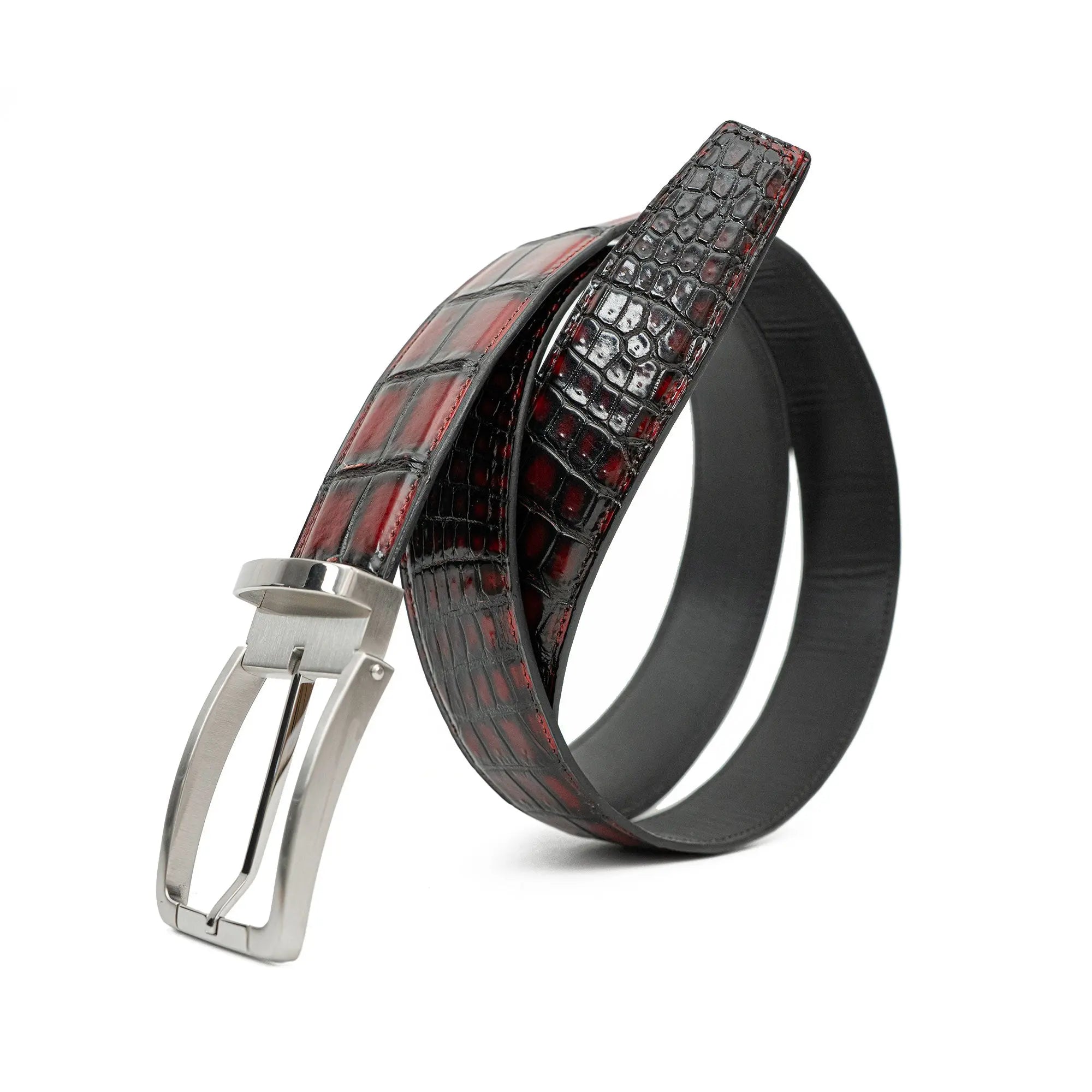 DIVINCH DVG279 Genuine Alligator Leather Dress Belt