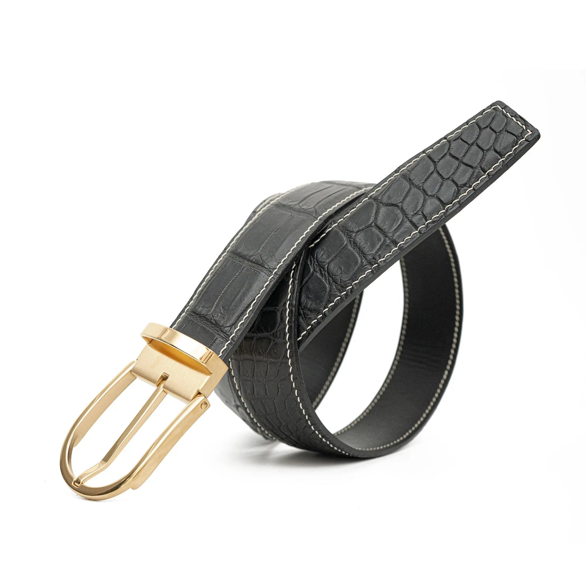 Divinch DVG304 Handcrafted Alligator Leather Dress Belt