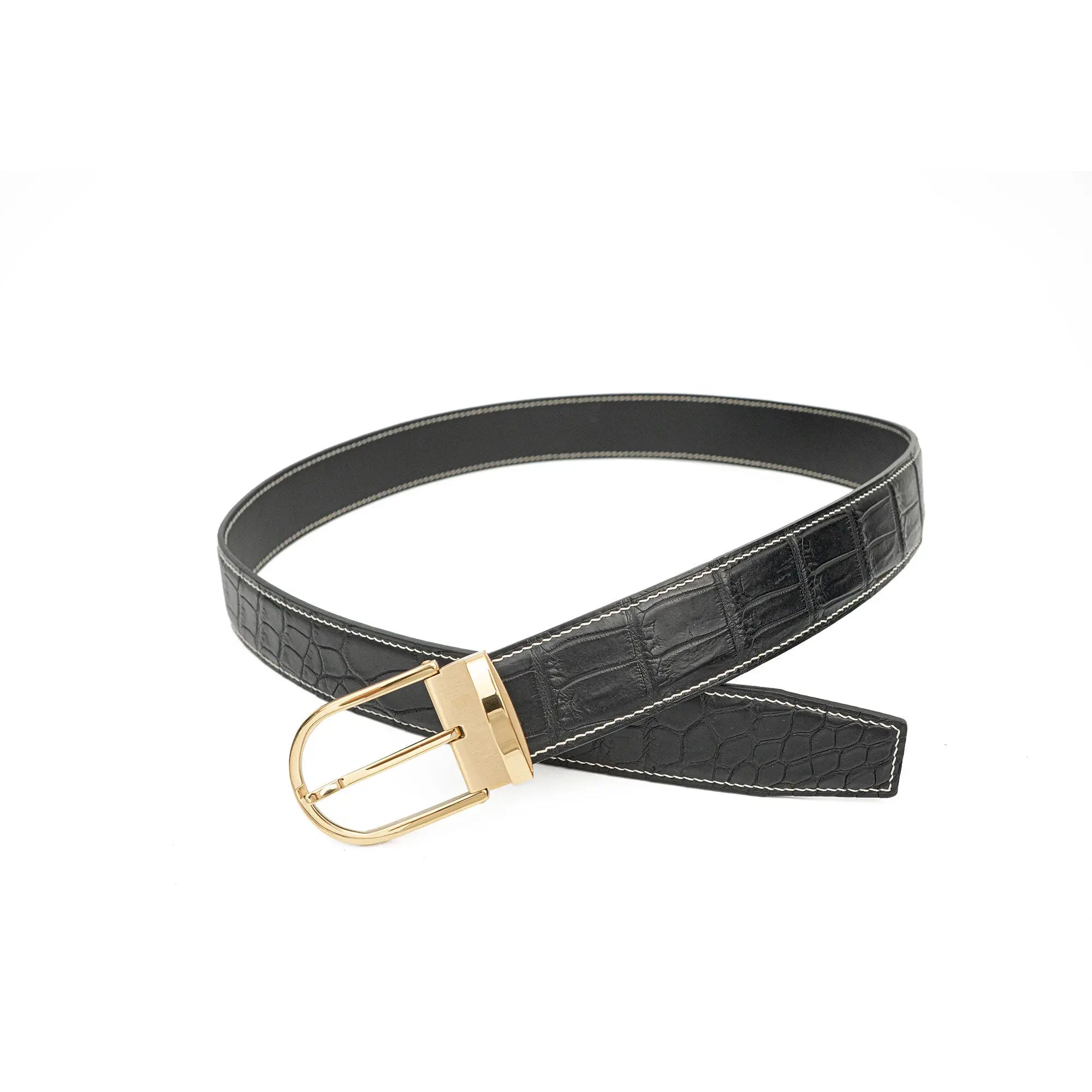 Divinch DVG304 Handcrafted Alligator Leather Dress Belt